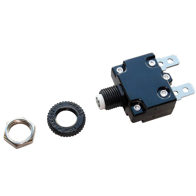 Optifuse CBW57-ES-15A-5X Thermal – Push to Reset 250VAC 15A (1EA)