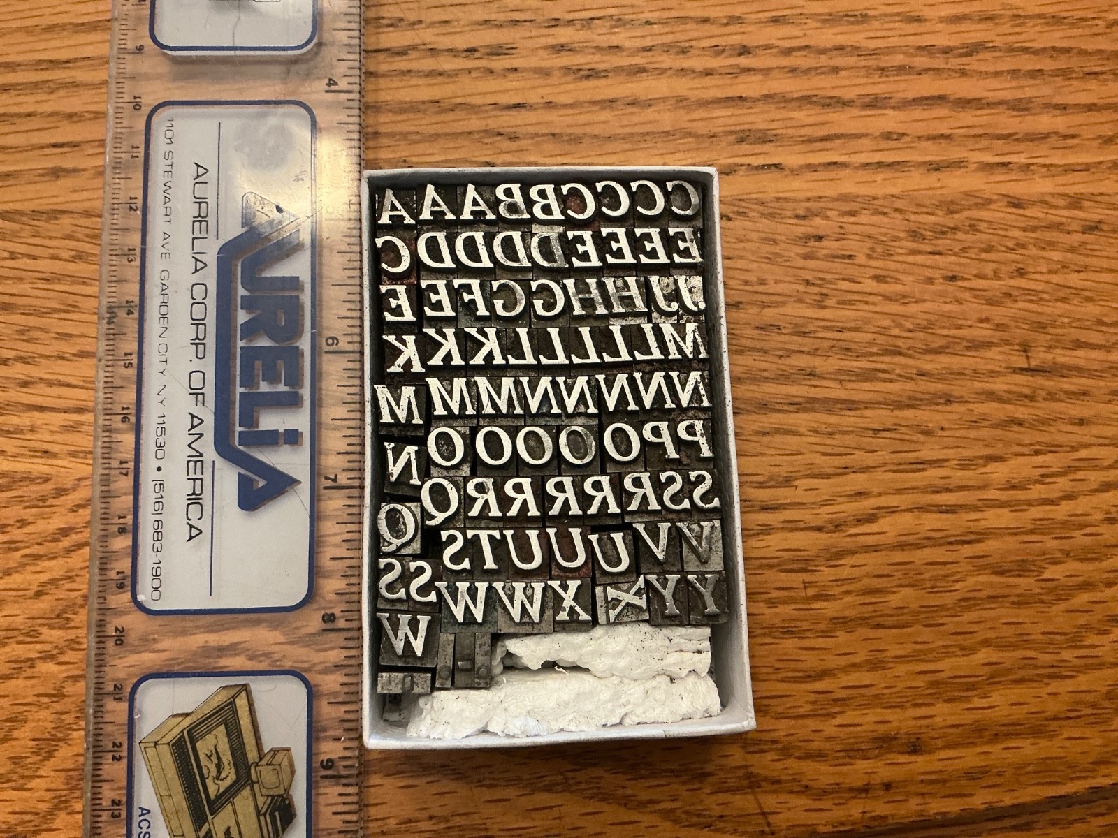 LETTERPRESS METAL TYPE CHELTENHAM BOLD ITALIC? 24PT USED INCOMPLETE CAP SET