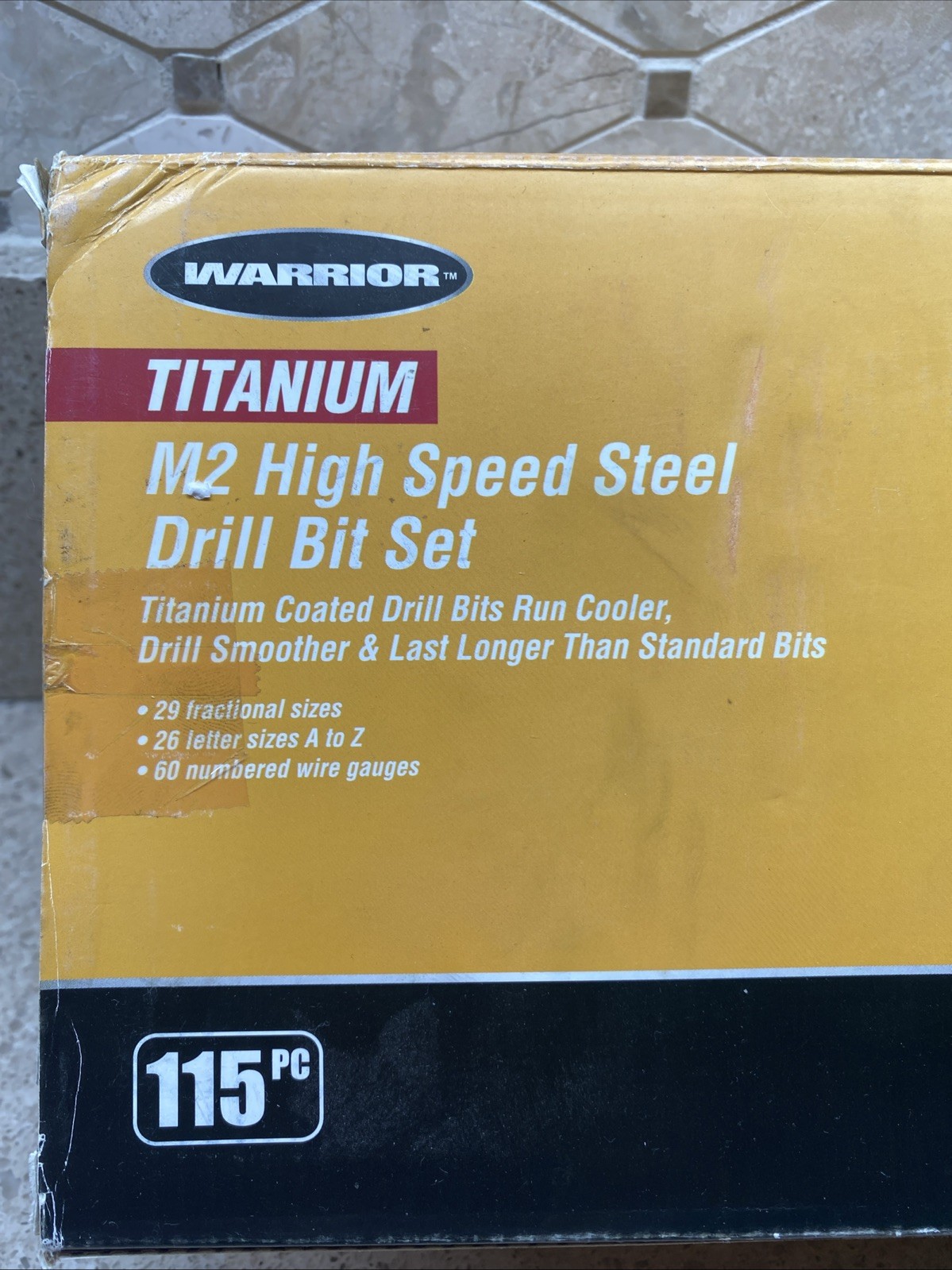NEW WARRIOR M2 High Speed Steel Drill Bit Set Titanium Coated 115 Piece 61543