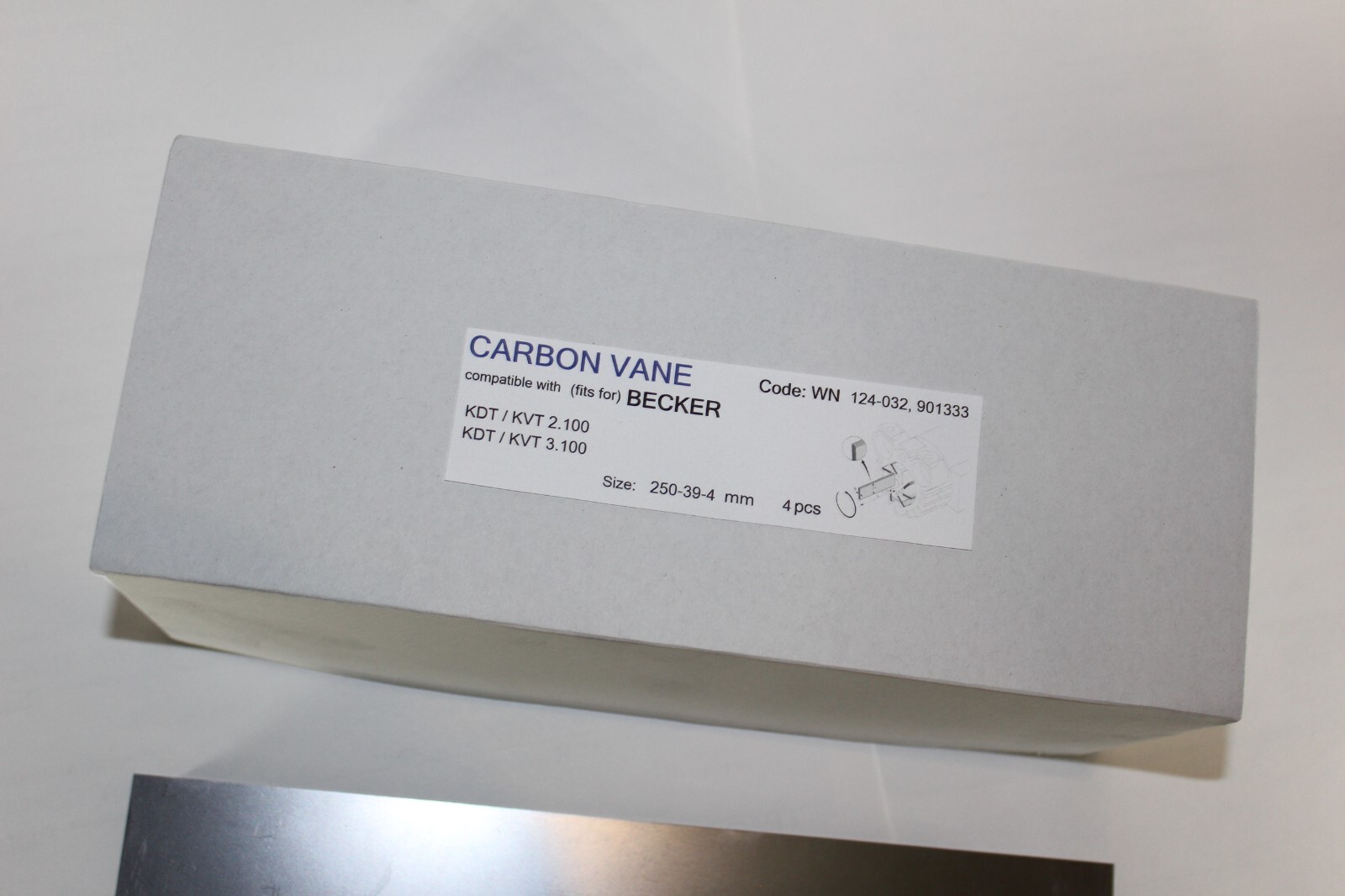 Set of carbon vane 250-39-4 4pcs compatible with (fits for) WN124-032 carton box