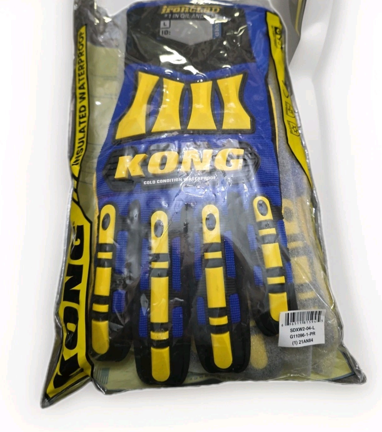 IronClad SDXW2 Kong Cold Condition Water and Oil Proof Glove Size Large L Blue Y