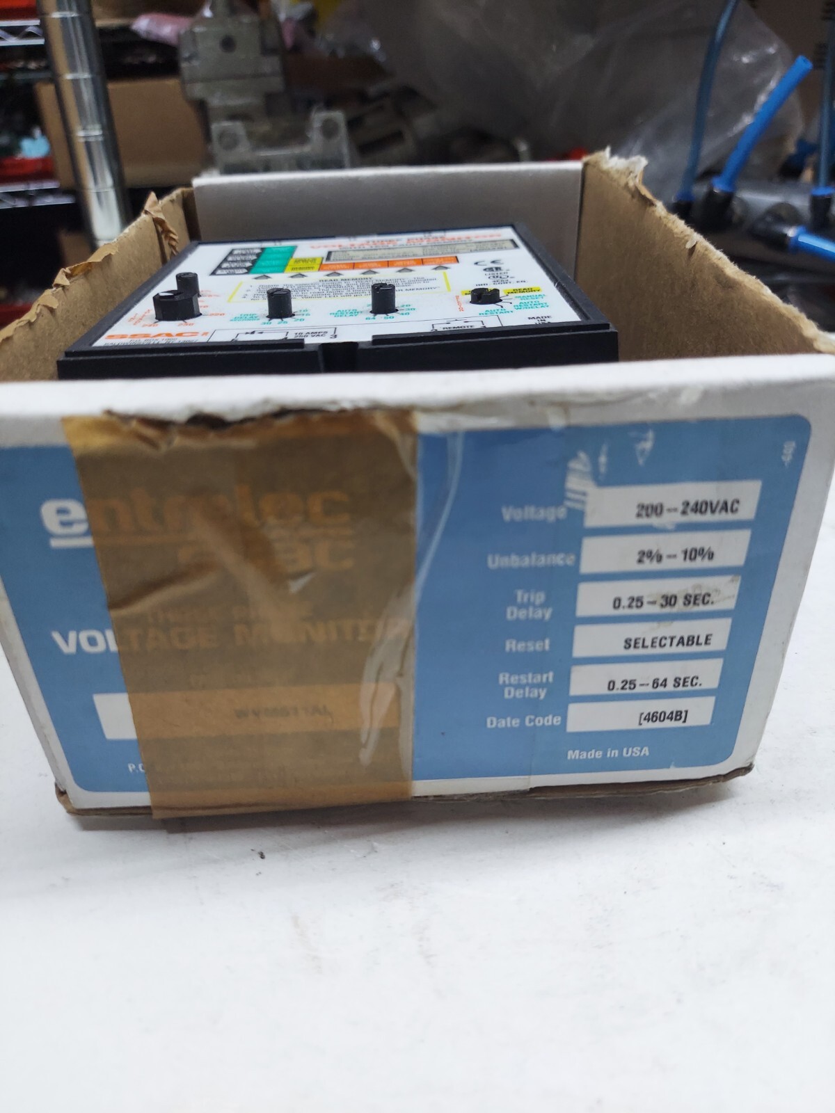 WVM611AL SSAC ENTRELEC Voltage Monitor 200-240VAC Trip Delay 0.25-30 SEC. New