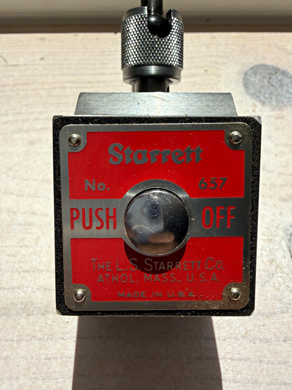 Starrett 657C Metric Magnetic Base Indicator Holder