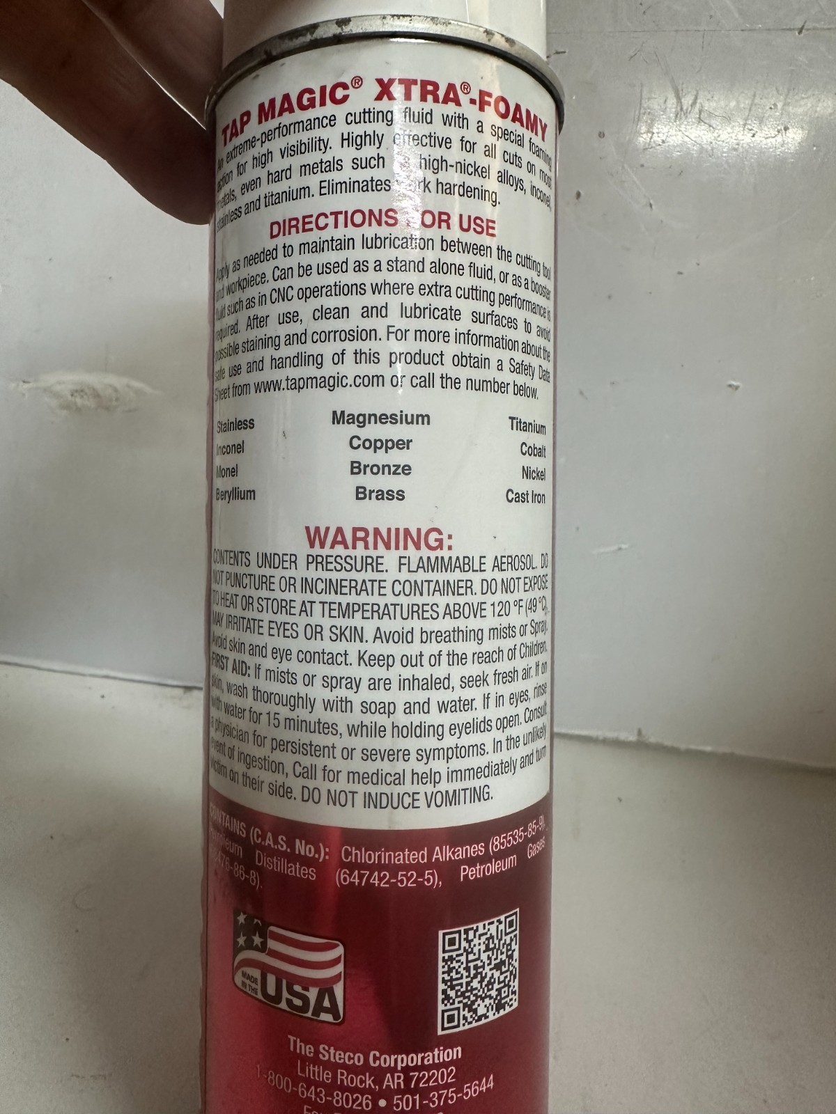 TAP MAGIC 80017FL XTRA-FOAMY CUTTING FLUID (LOT OF 2) 17 OZ AEROSOL FREE SHIP