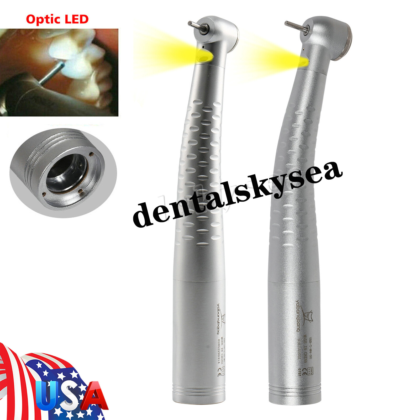 1-10 Yabangbang Dental Fiber Optic High Speed Handpiece 6Hole Connect YB6/YD6