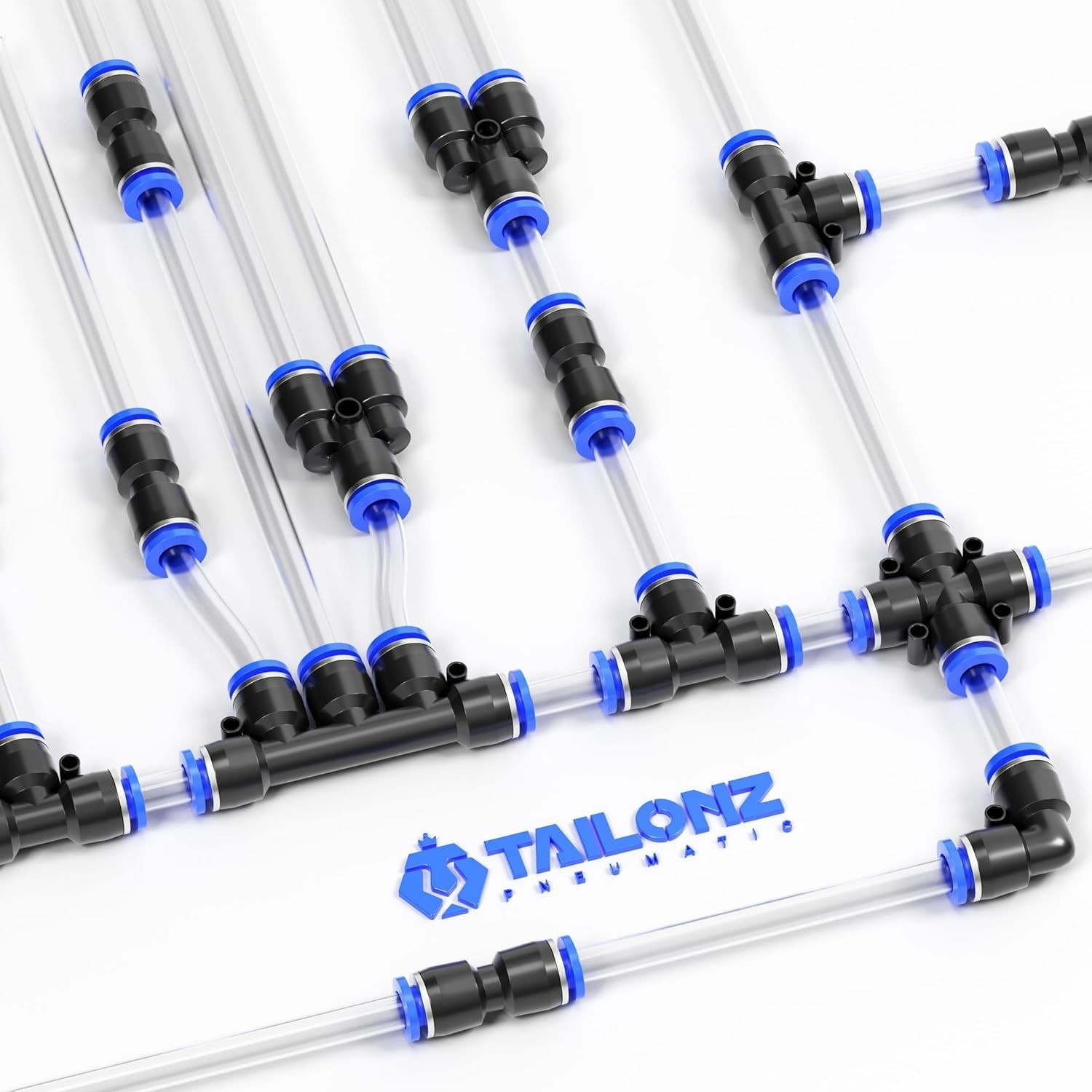 50 Pcs Quick Release Pneumatic Connectors – Versatile Air Line Fittings Set