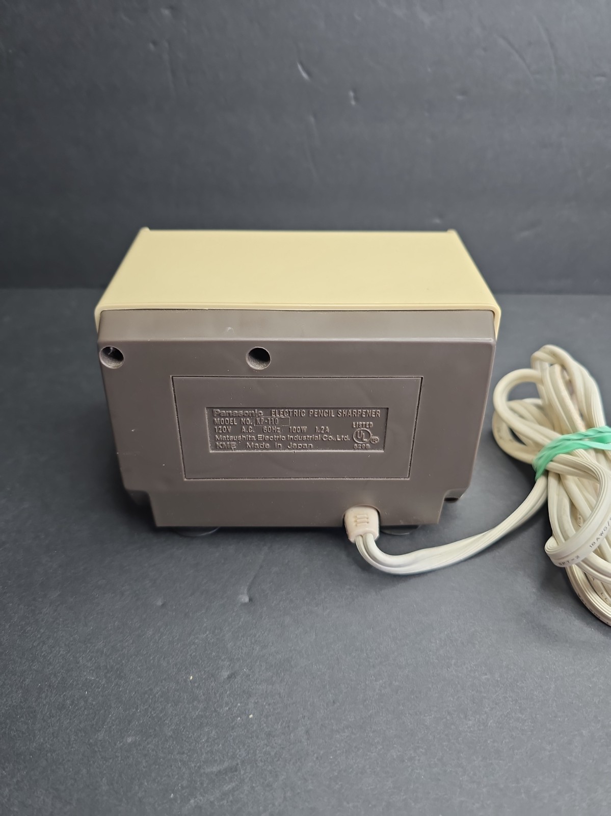 Vintage Panasonic KP-110 Auto Stop Electric Pencil Sharpener Woodgrain Tested