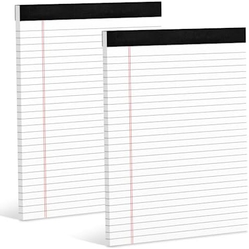 Legal Pads 8.5 x 11 White Note Pads 8.5 x 11 In 2 Pack Notepads 8.5 x 11 Writ…