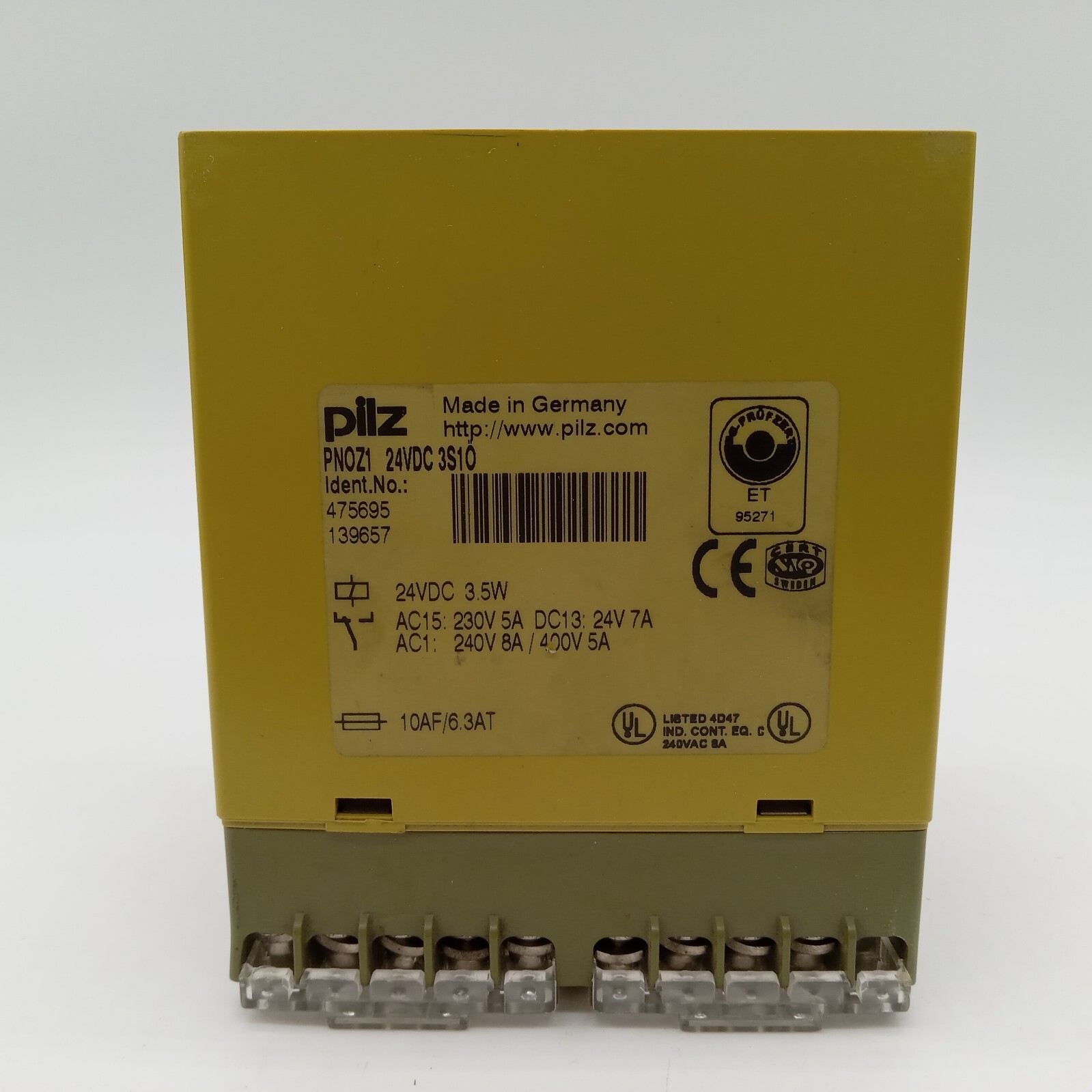 PILZ 475695 PNOZ 1 24VDC 3S 1O Safety Relay