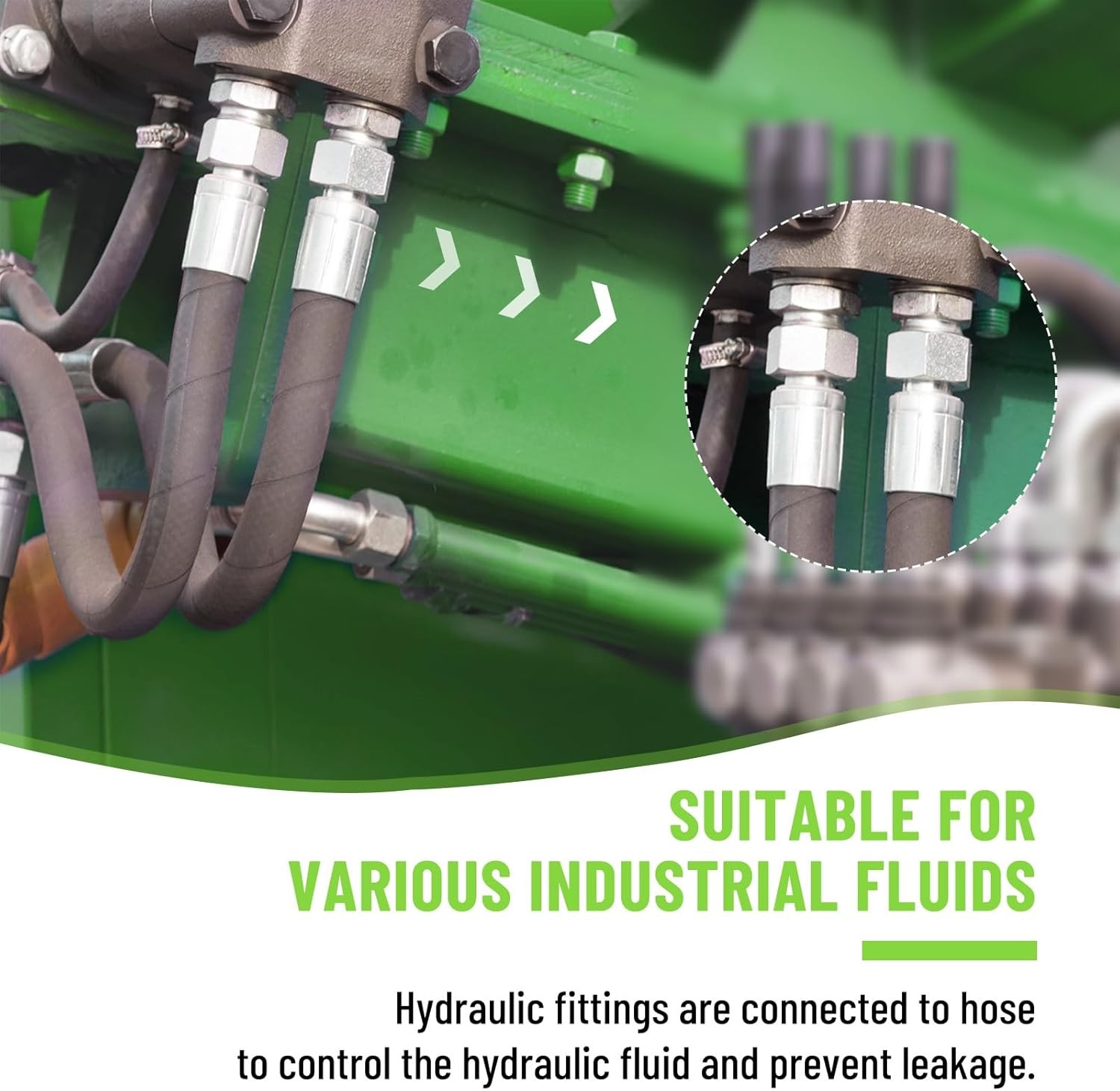 12 Pack 1/2″ I.D. Hose x 1/2″ NPTF Male Hydraulic Hose End Crimp Fittings