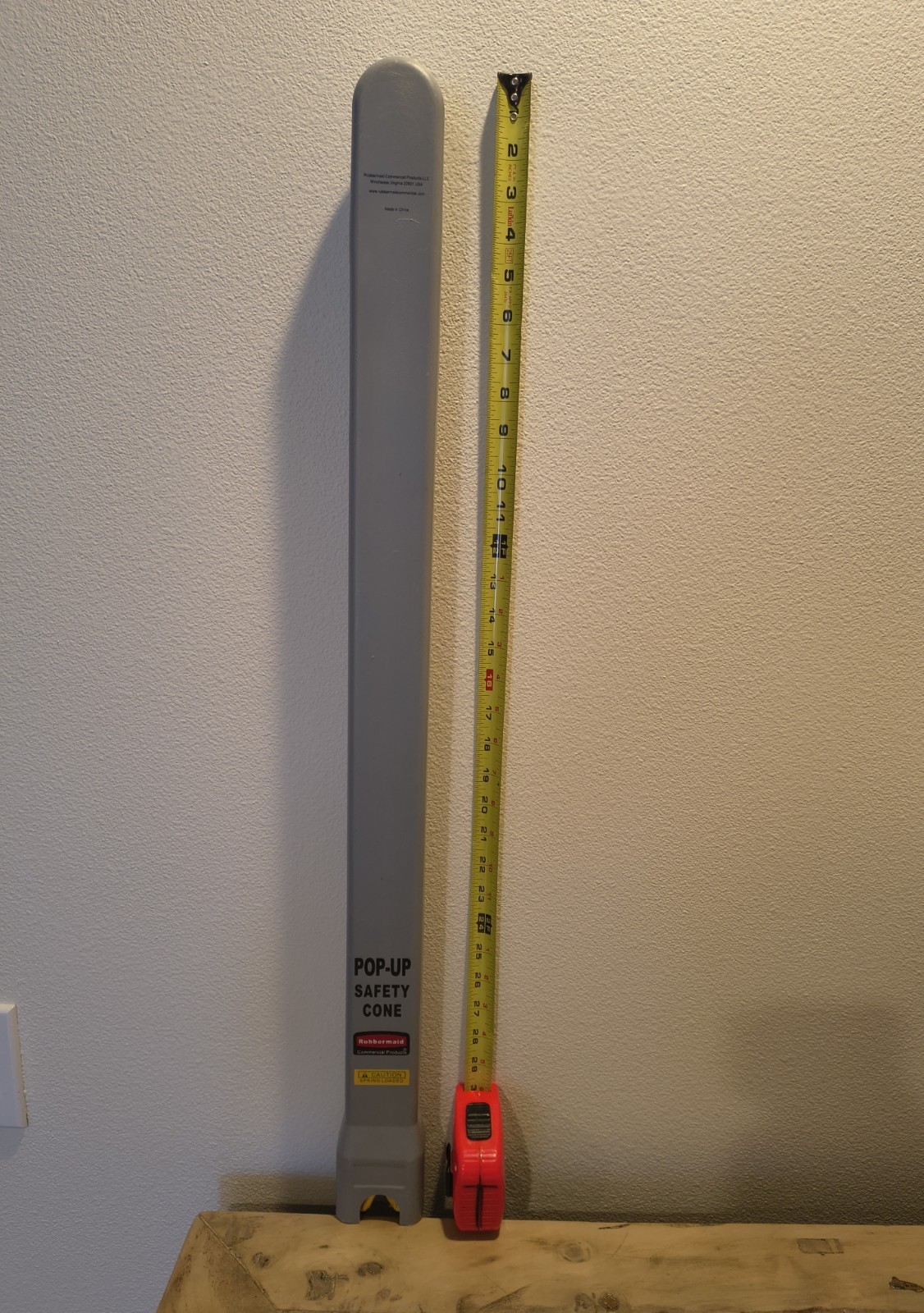 Rubbermaid Commercial Multilingual PopUp Safety Cone 32.5″ tall FG9S0100YEL
