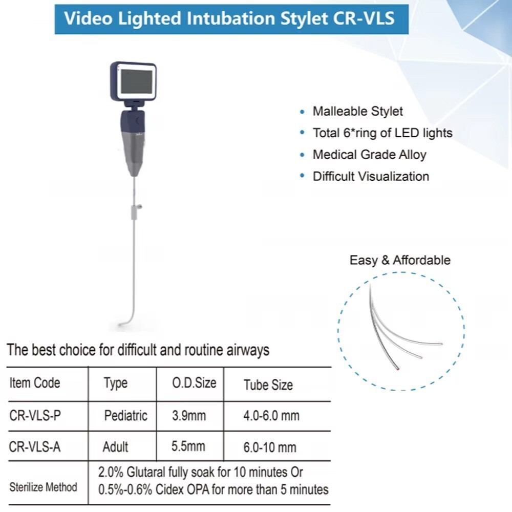 Flexible Video Laryngoscope Intubation laryngoscope Airway Intubation portable.