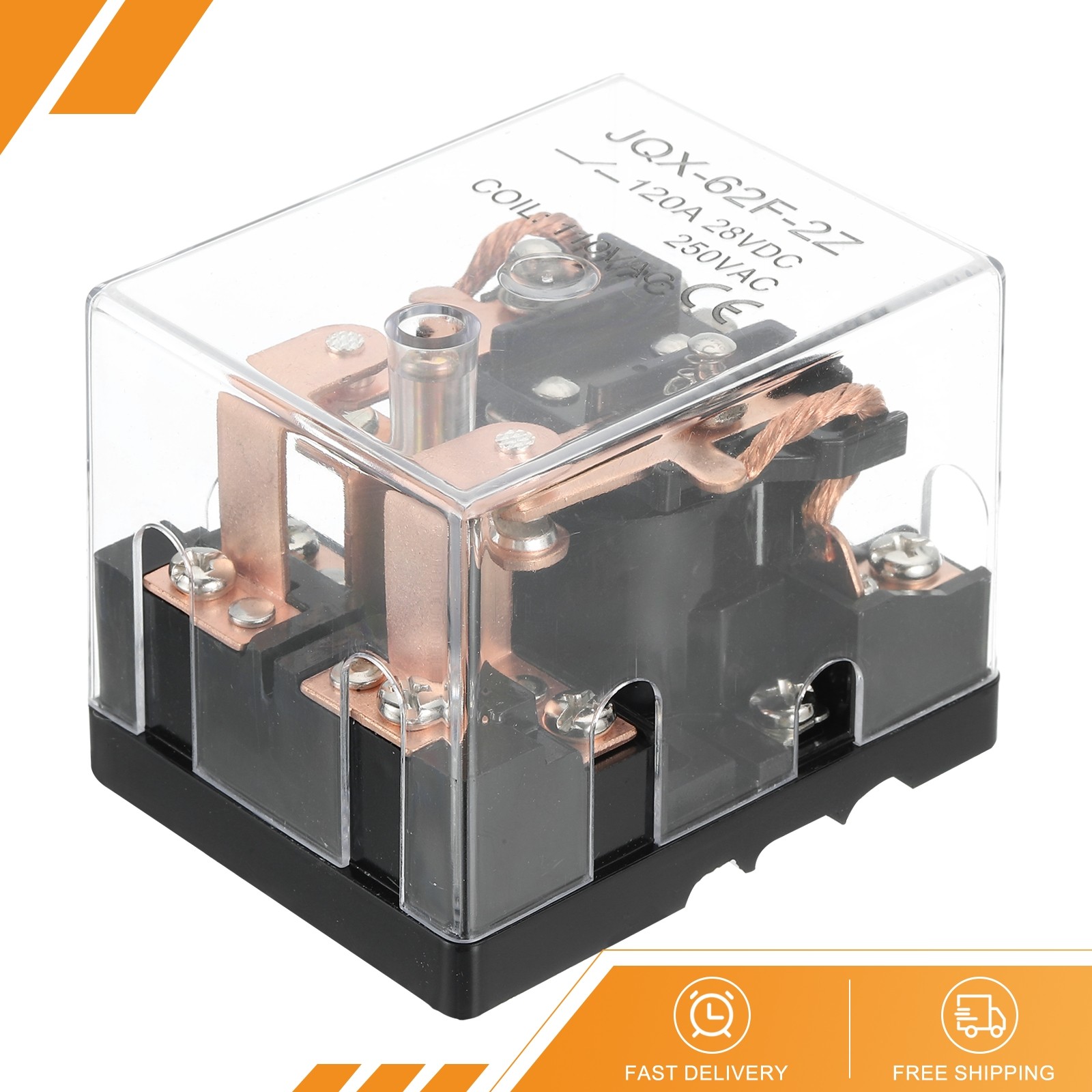 AC110V 120A Electromagnetic Relay High Power Relay DPDT 2NO 2NC Din Rail