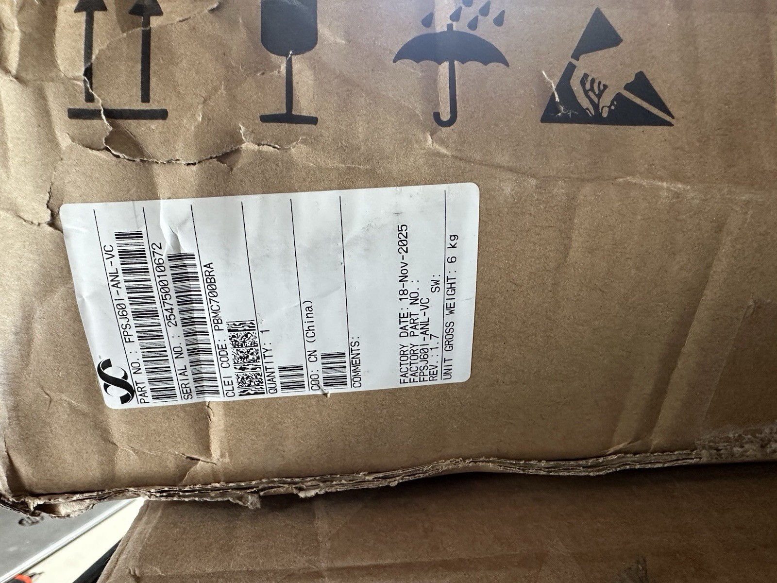 Flatpack S FPSJ601I-ANL-VC, Rear -48V W/LVD 1 U LVBD+Controller+(3) 48/1000 HE