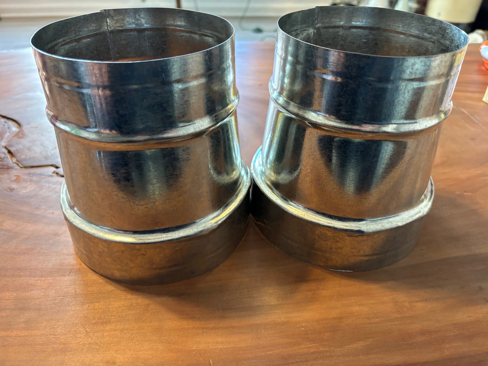 2 – Master Flow 6 in. to 5  Duct Reducers Single Wall Galvanized Duct Reducer