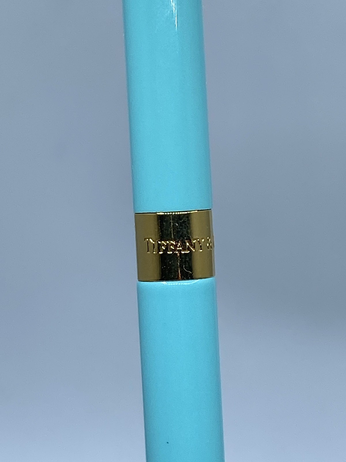 Tiffany & Co. Tiffany Blue Enamel and Gold Tone Ballpoint Pen Germany 4.5″