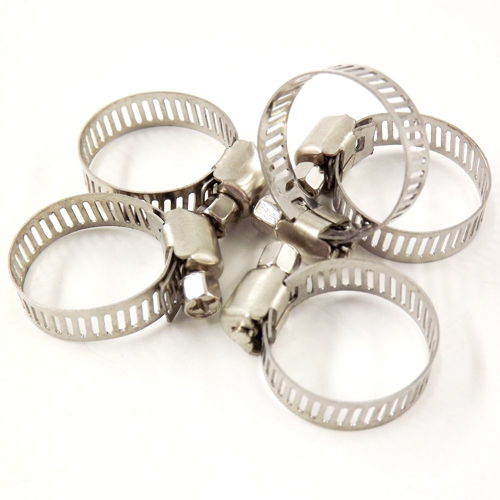 5/16″-15/32″(8-12 mm)Stainless Steel Drive Hose Clamps Fuel Line Worm Clips 15Pc