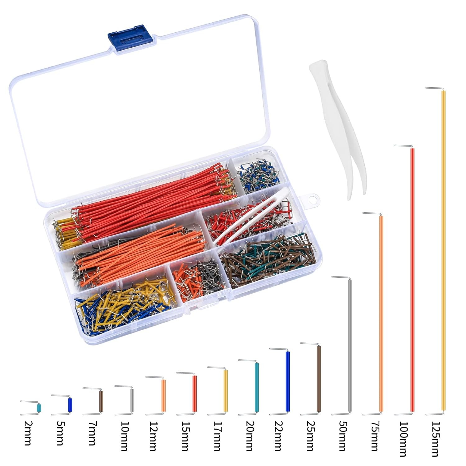 Breadboard Jumper Wire Kit 125mm 840 Pieces 14 Lengths PCB Circuit Board