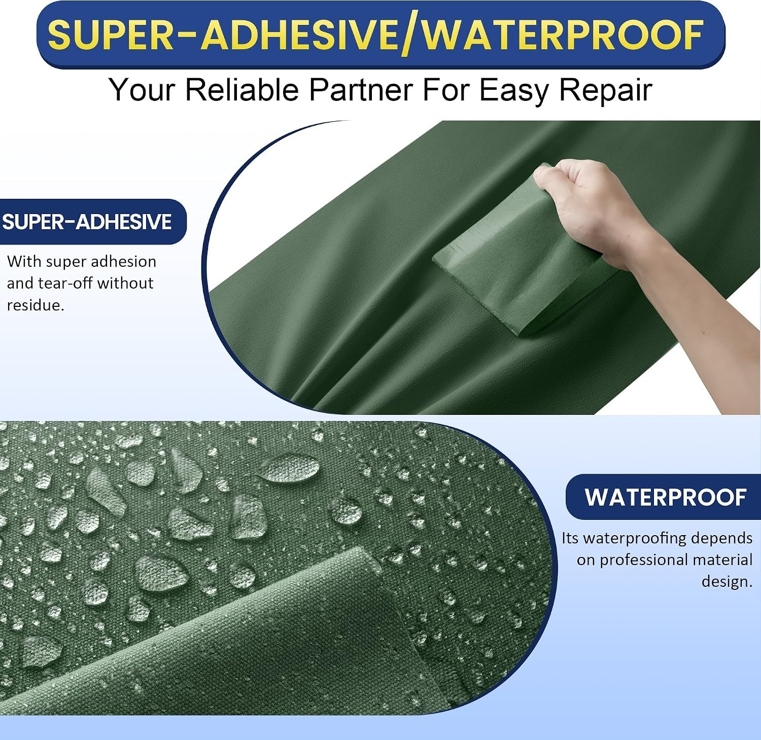 8.3″ x 11″ Waterproof Canvas Repair Patch – Perfect for Tents, Furniture & More