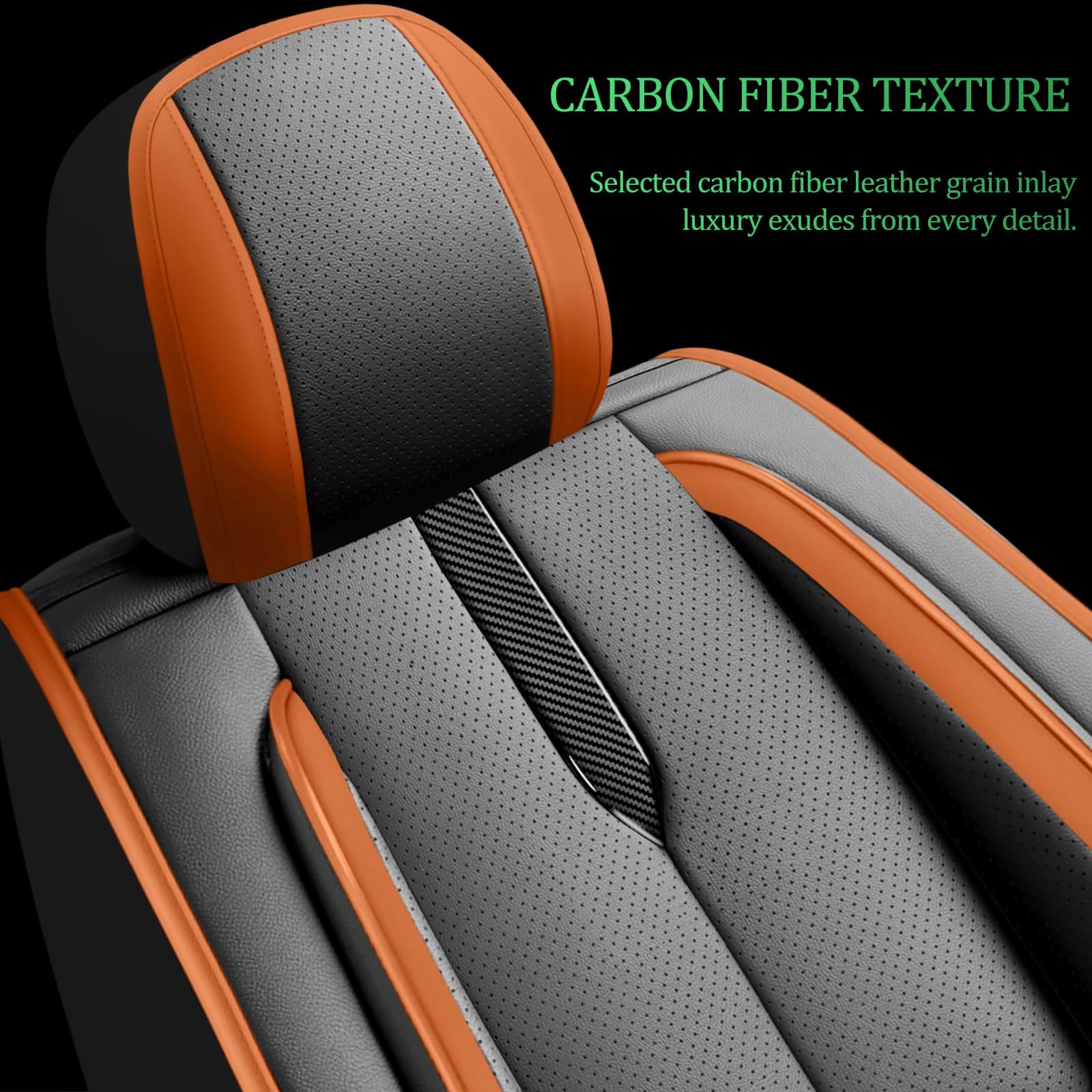 Car Seat Covers Chevy Malibu 2009-2026 2PCS Front Black-Brown Leather Airbag