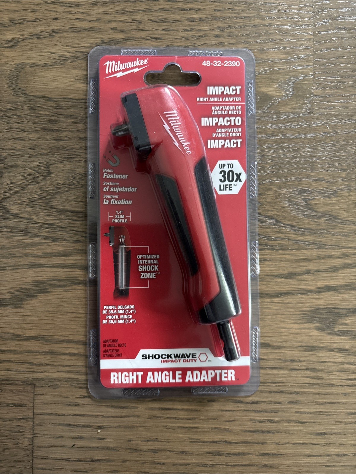 Milwaukee SHOCKWAVE Impact Duty Right Angle Drill Adapter 1/4″ 48-32-2390