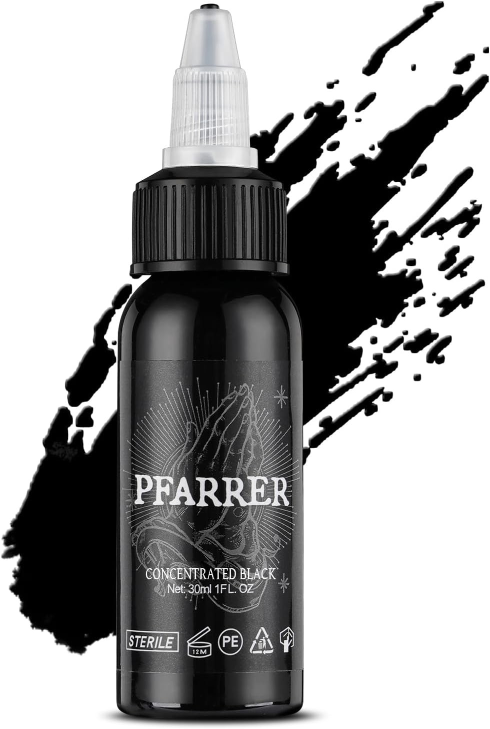 Tattoo Ink Black 1oz(30ml) Vegan-Friendly Standard Pigment Supplies