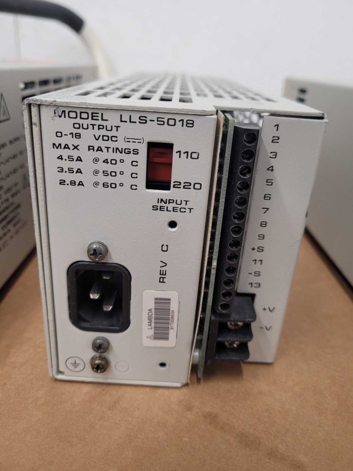 Lot of 5 Lambda Regulated DC Power Supply LLS5008, 0-8V 10A For Parts or Repair