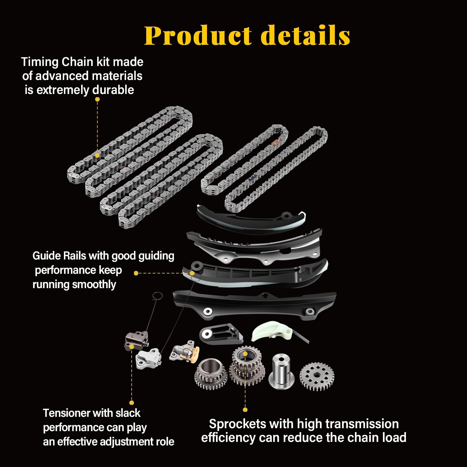 Timing Chain Kit for Chrysler 300 Grand Cherokee Wrangler 3 6L