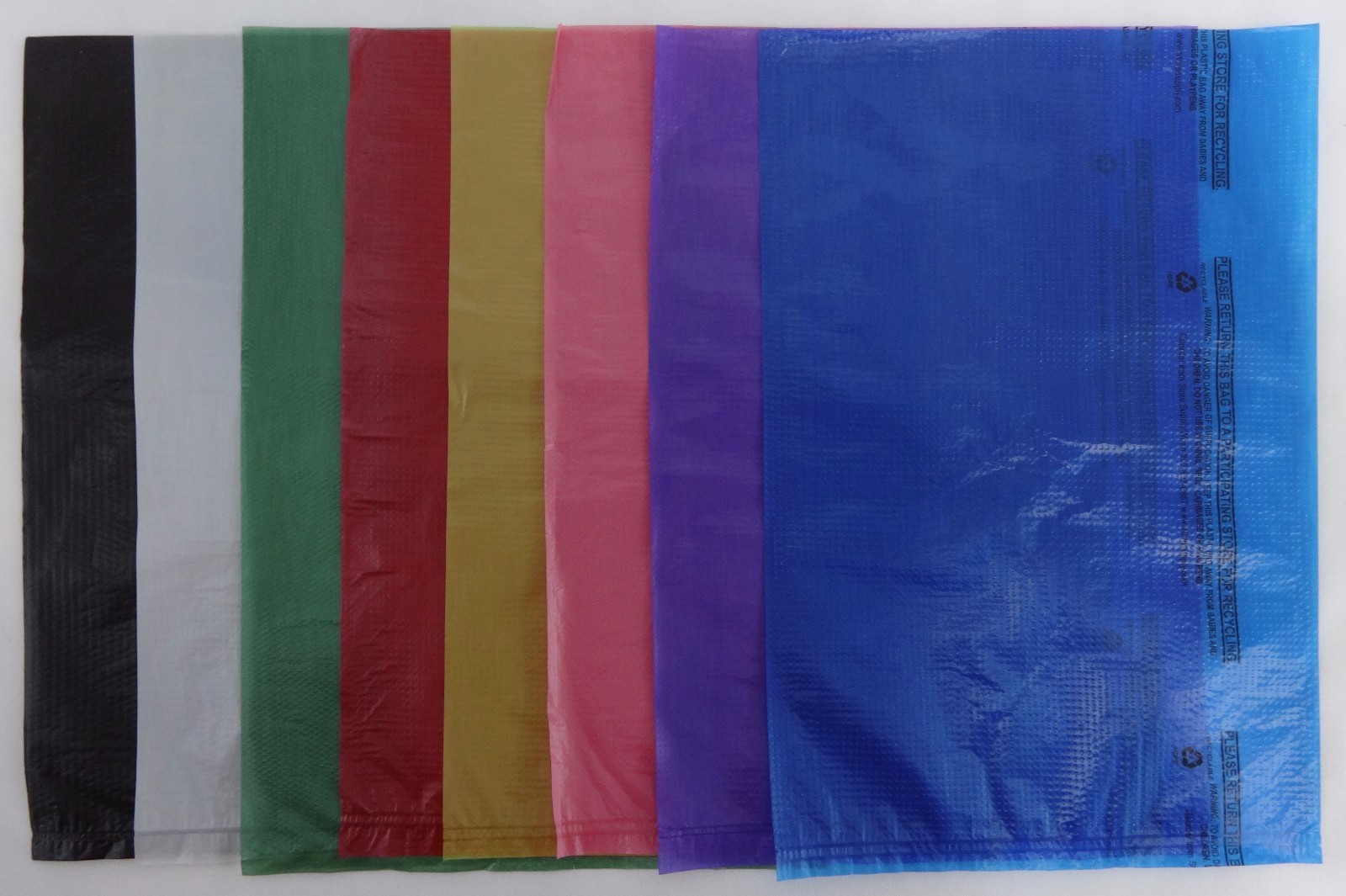 6 1/4″ x 9 1/4″ High-Density Plastic Merchandise Bag Variety of Colors & Qty.