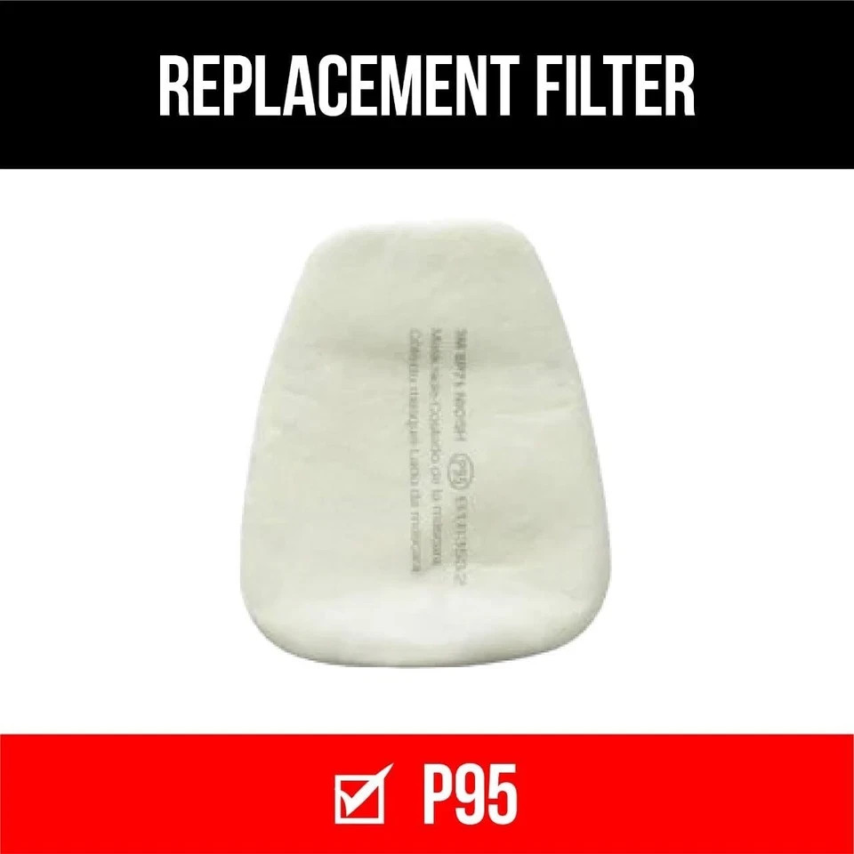 3M™ Particulate Filter 5P71, P95, 3-pairs of Filters 6 Pack, White