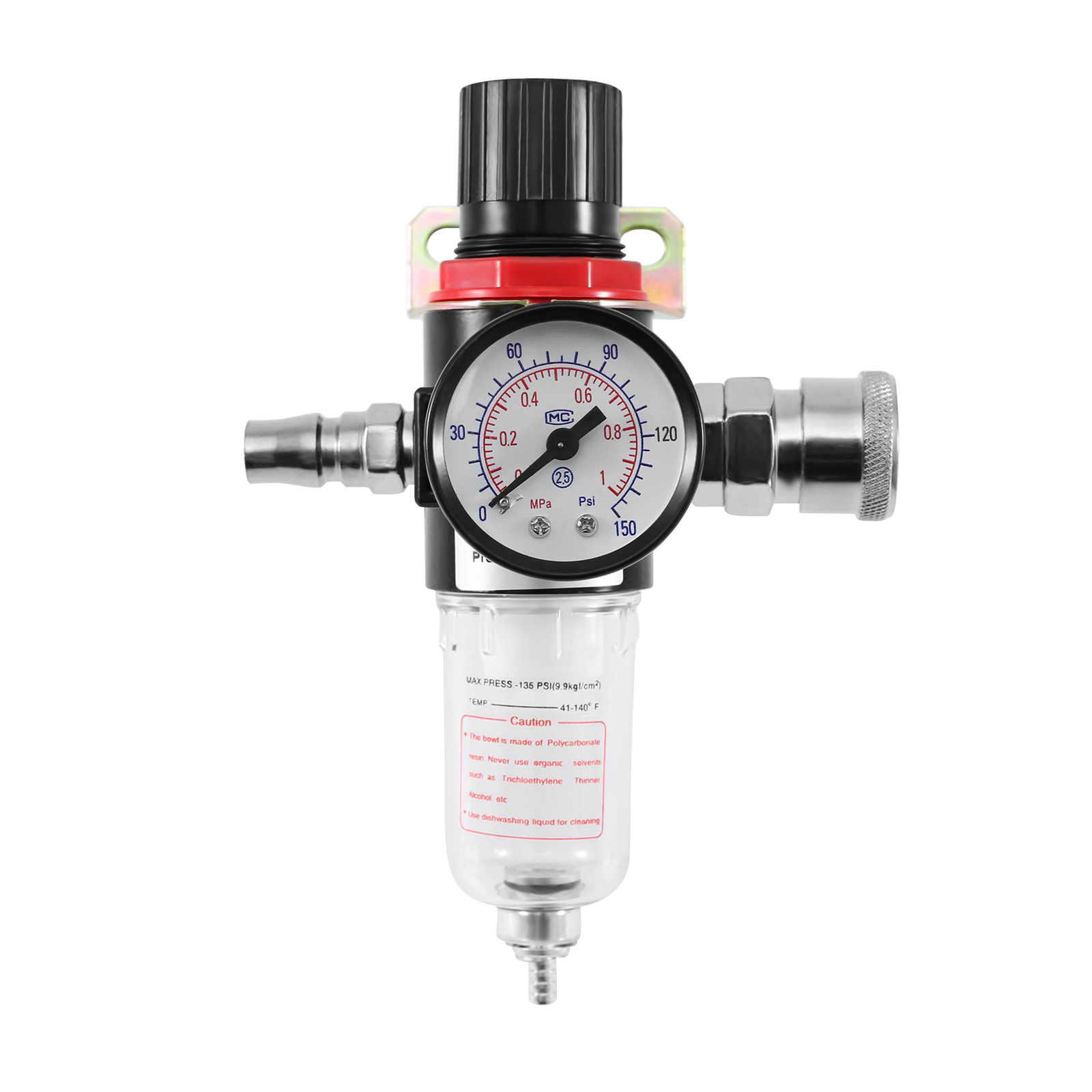 1/4″ 130PSI Air Compressor Compressed Air Pressure Regulator With gauge