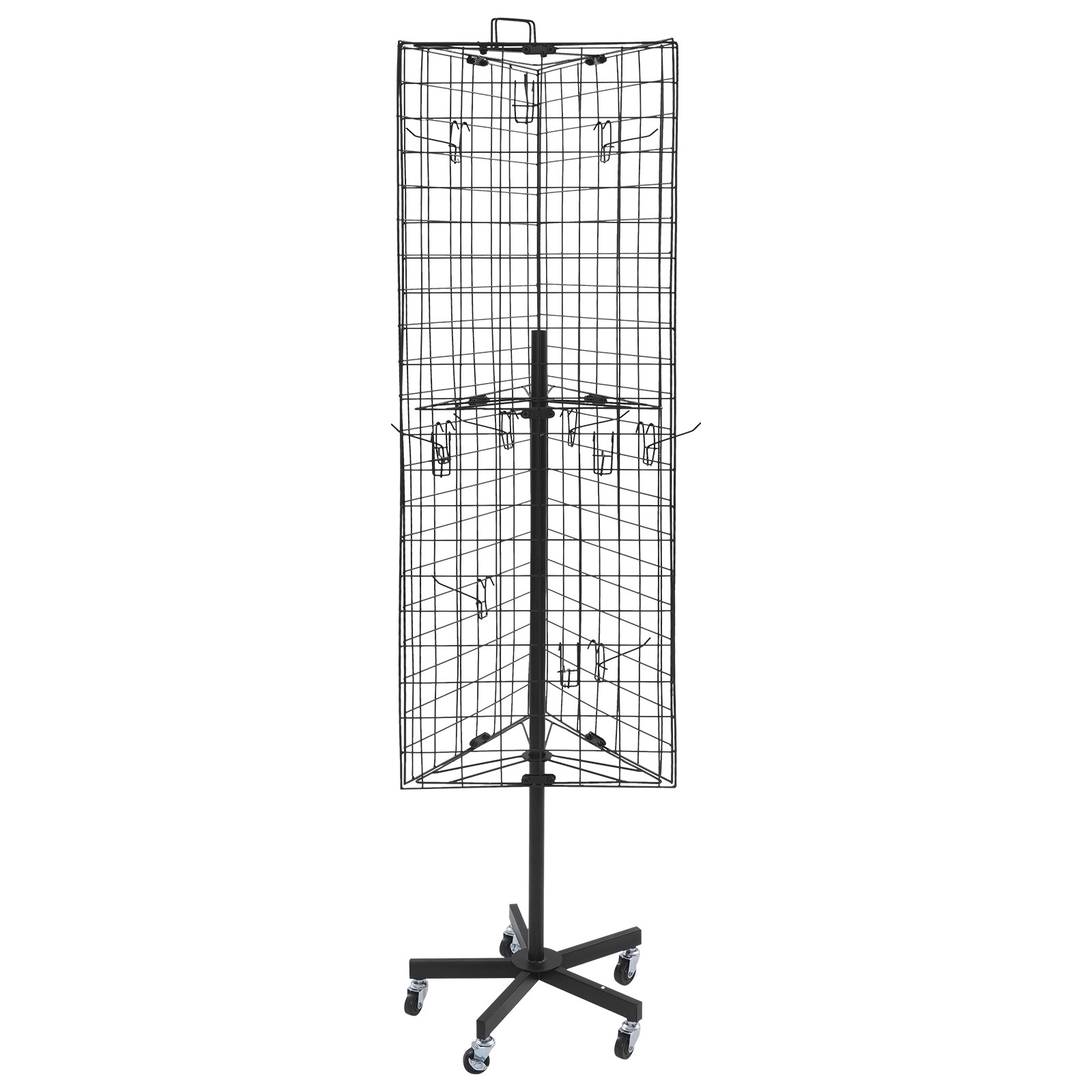 Triangular Grid Panel Display Stand Floor Standing Gridwall Display Stand