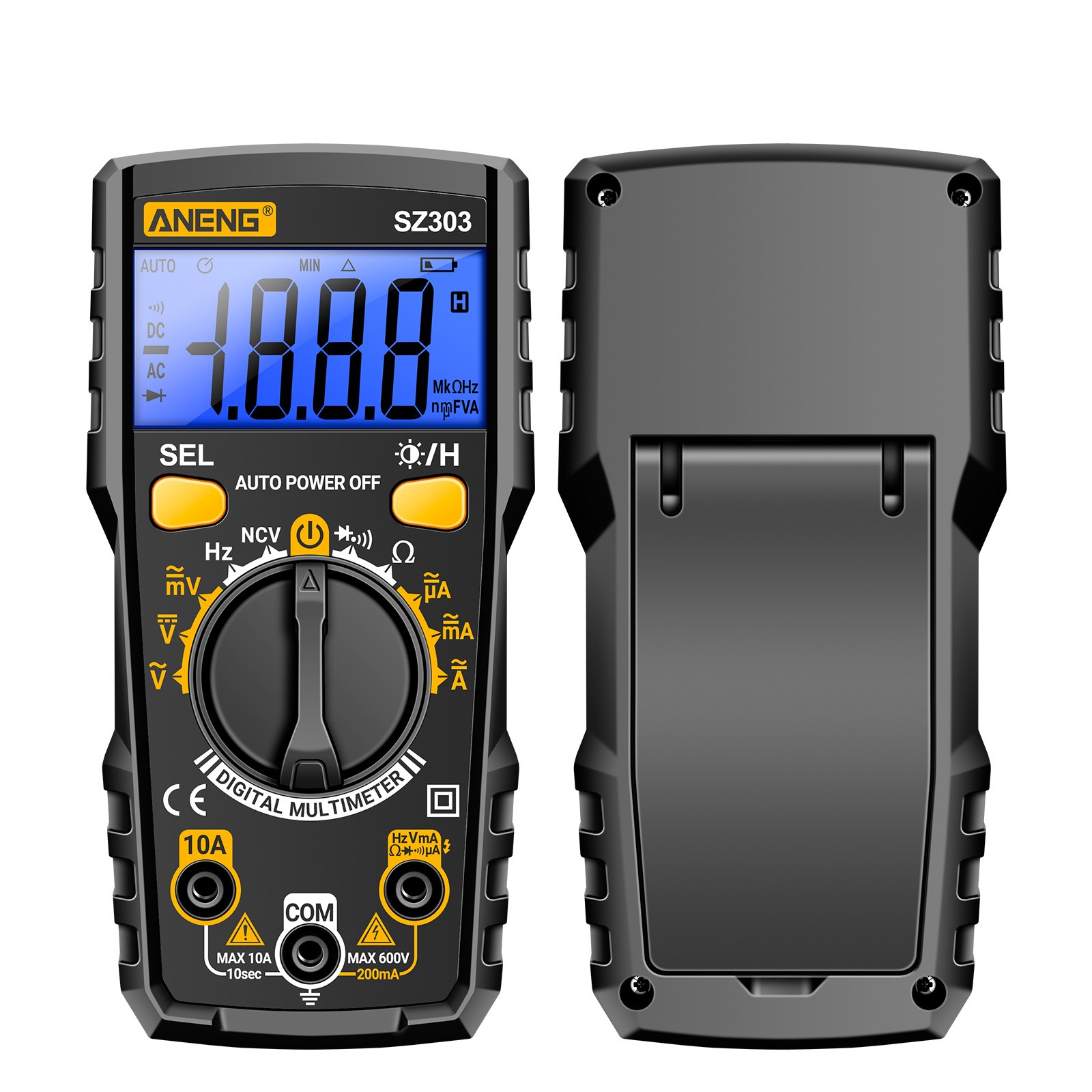 SZ303 Multimeter 1999 Count Digital AC/DC Voltage Current Resistance IUSO