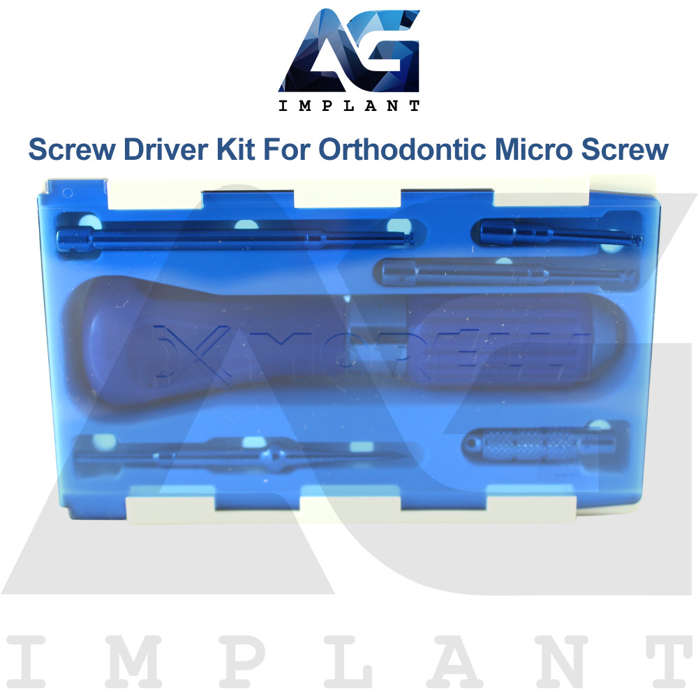 Self Drilling Orthodontic Bracket Head Micro Screw Driver Kit Dental Fixation