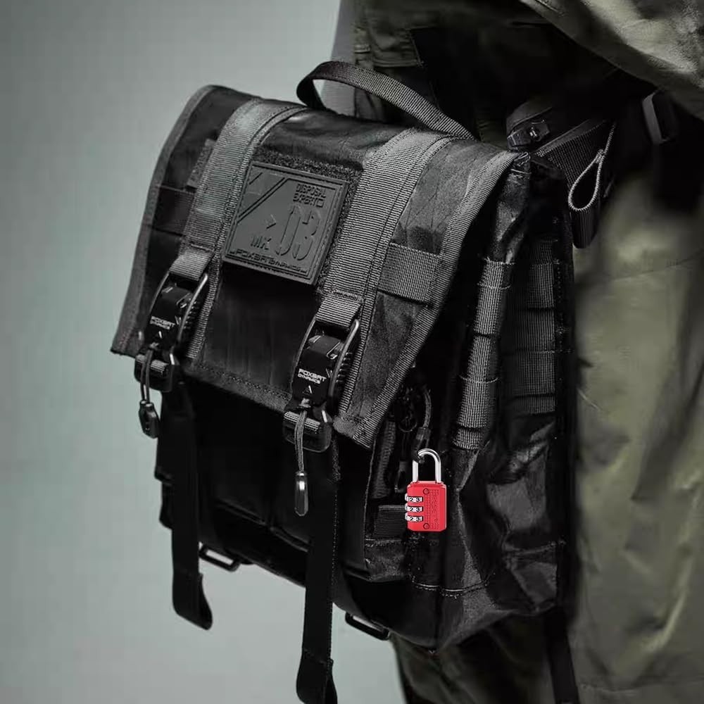 Stylish Red 3-Digit Combination Padlock – Ideal for Travel & Everyday Use