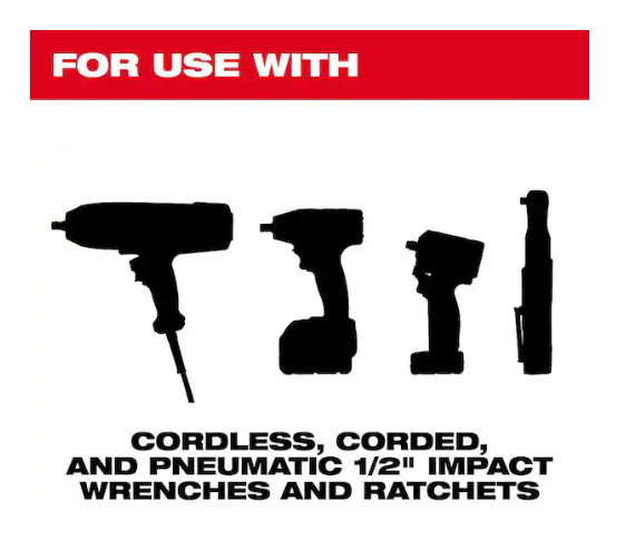 Milwaukee SHOCKWAVE 1/2in. Drive Metric 6 Point Impact Socket Set | 14-Piece Set