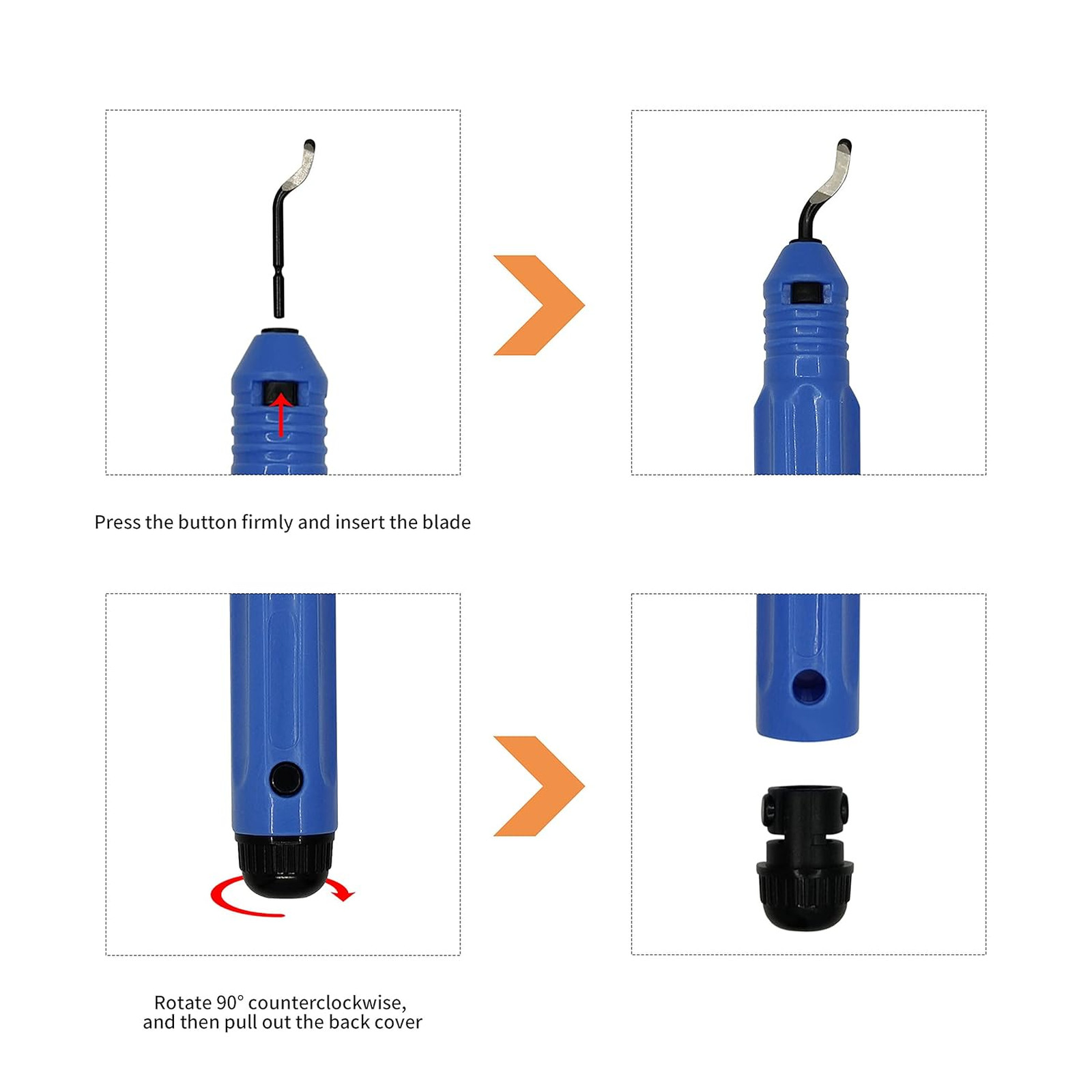 Deburring Tool Kit with Anti-Slip Handle Pack of 10 Blades for Metal Plastic