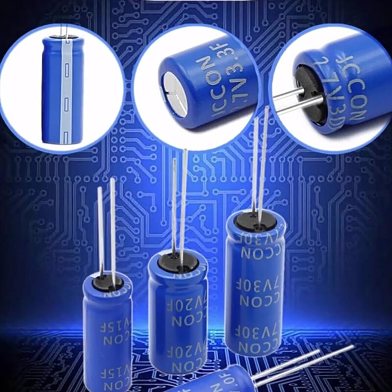 Super capacitor 5.5v0.47/1.0/1.5/2.0/2.5/5.0/7.0/10F Farad winding combination