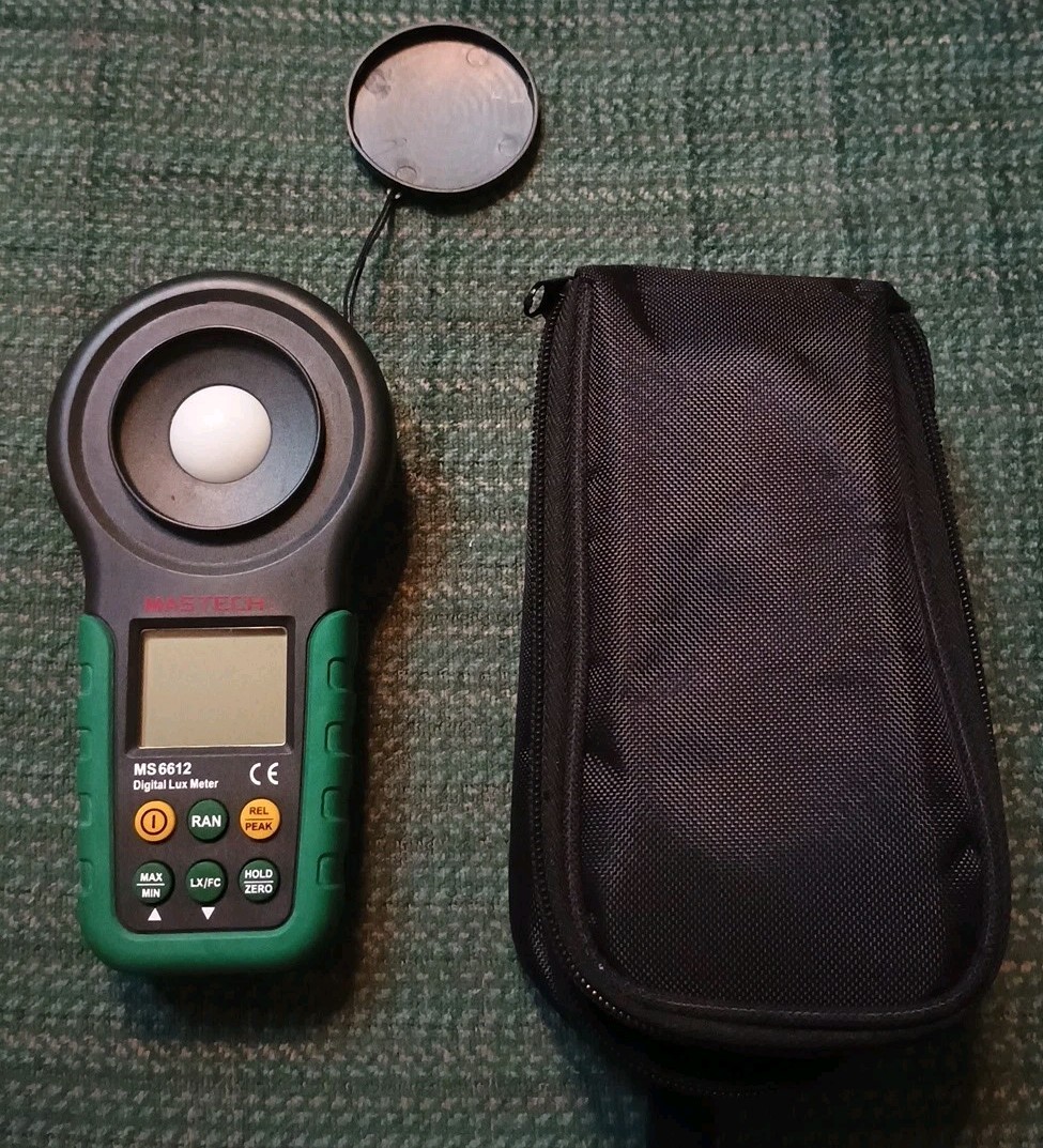 Mastech MS6612 Digital Lux / FC Meter Multi-functional Light Meter & Case