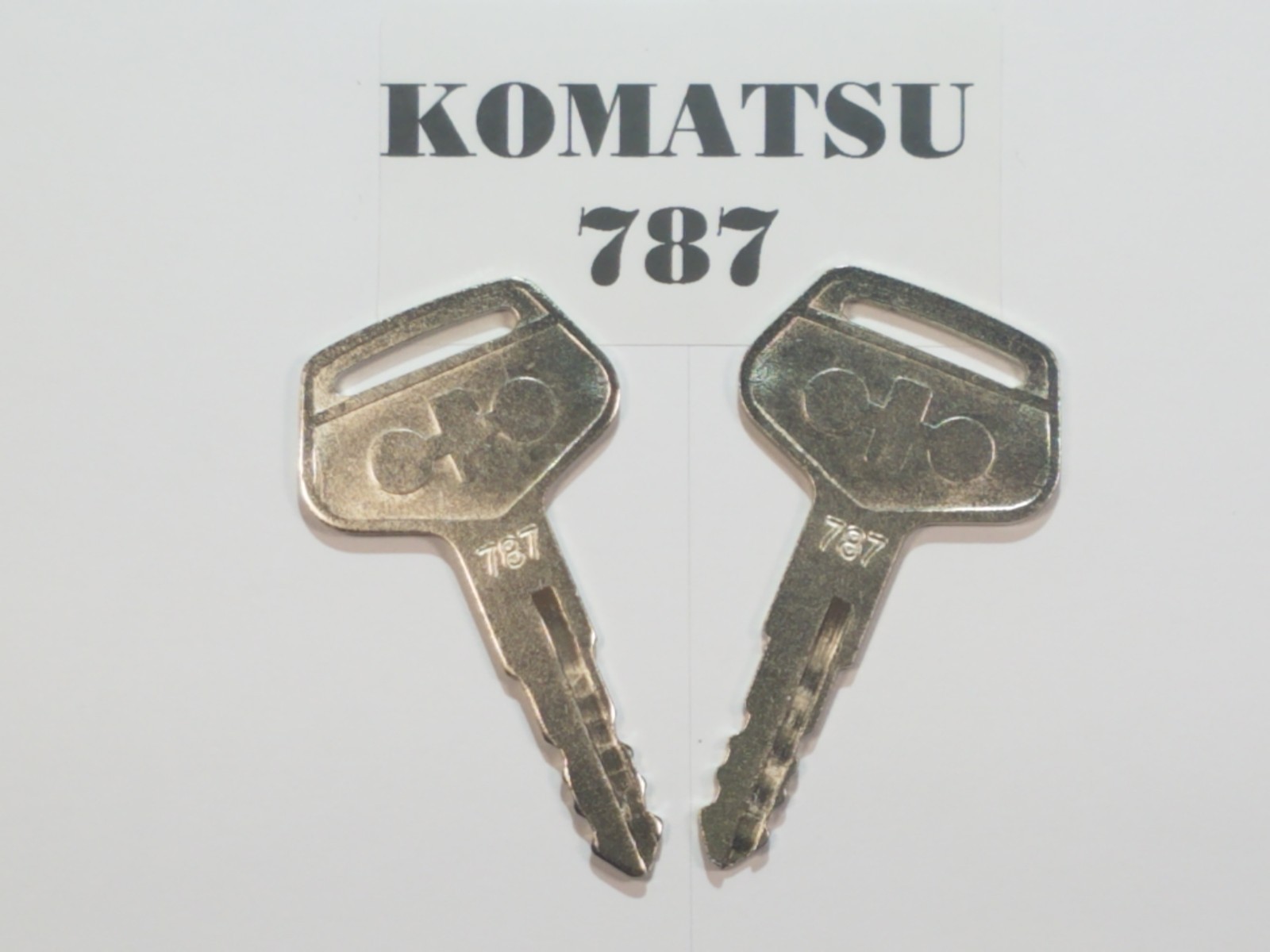 (2) Komatsu Equipment Keys, Komatsu Key, Excavator, Dozer, Loader, # 787,
