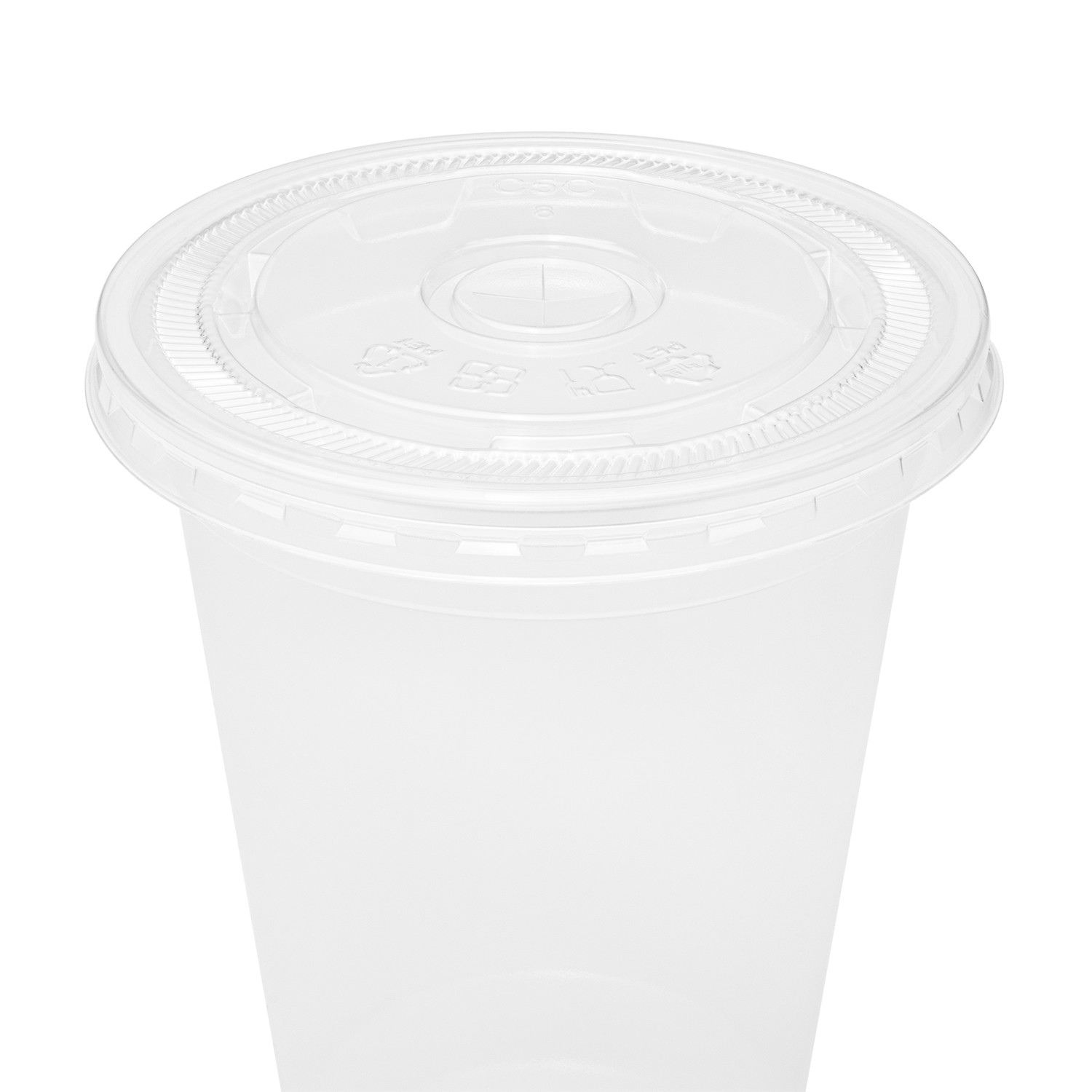 Karat 95mm PET Plastic Flat Lids – 2,000 ct, C3000