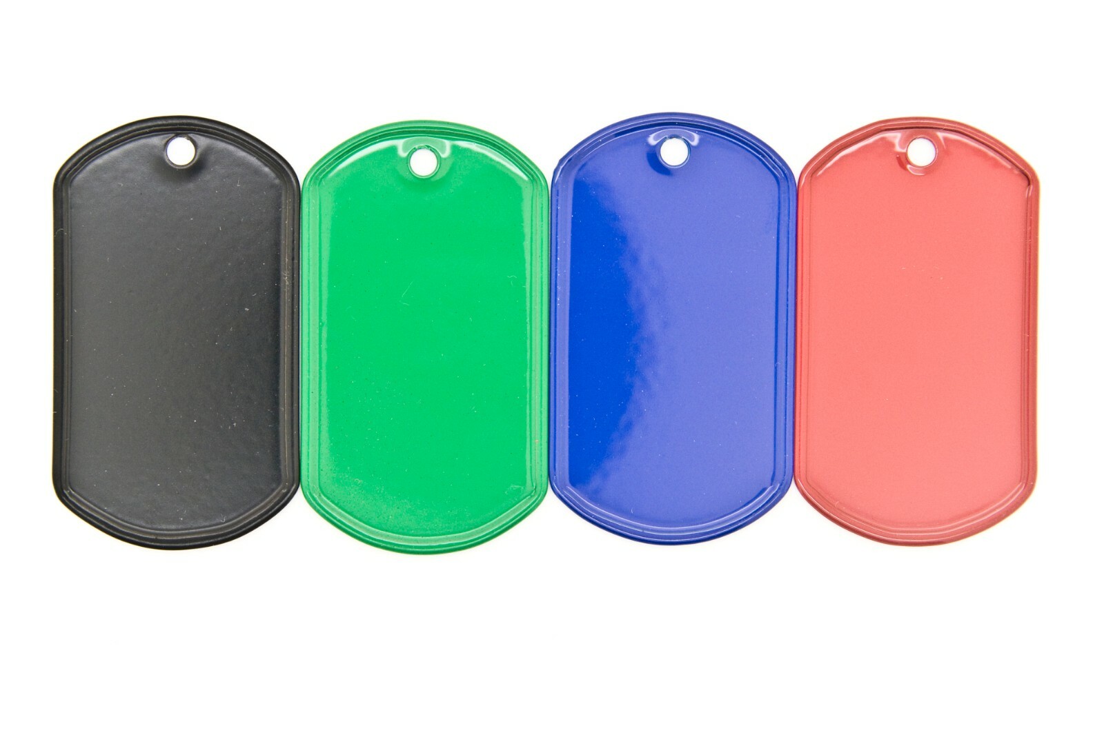 25 Green Black Blue Red Color Blank Military Spec Dog tag Stainless Steel