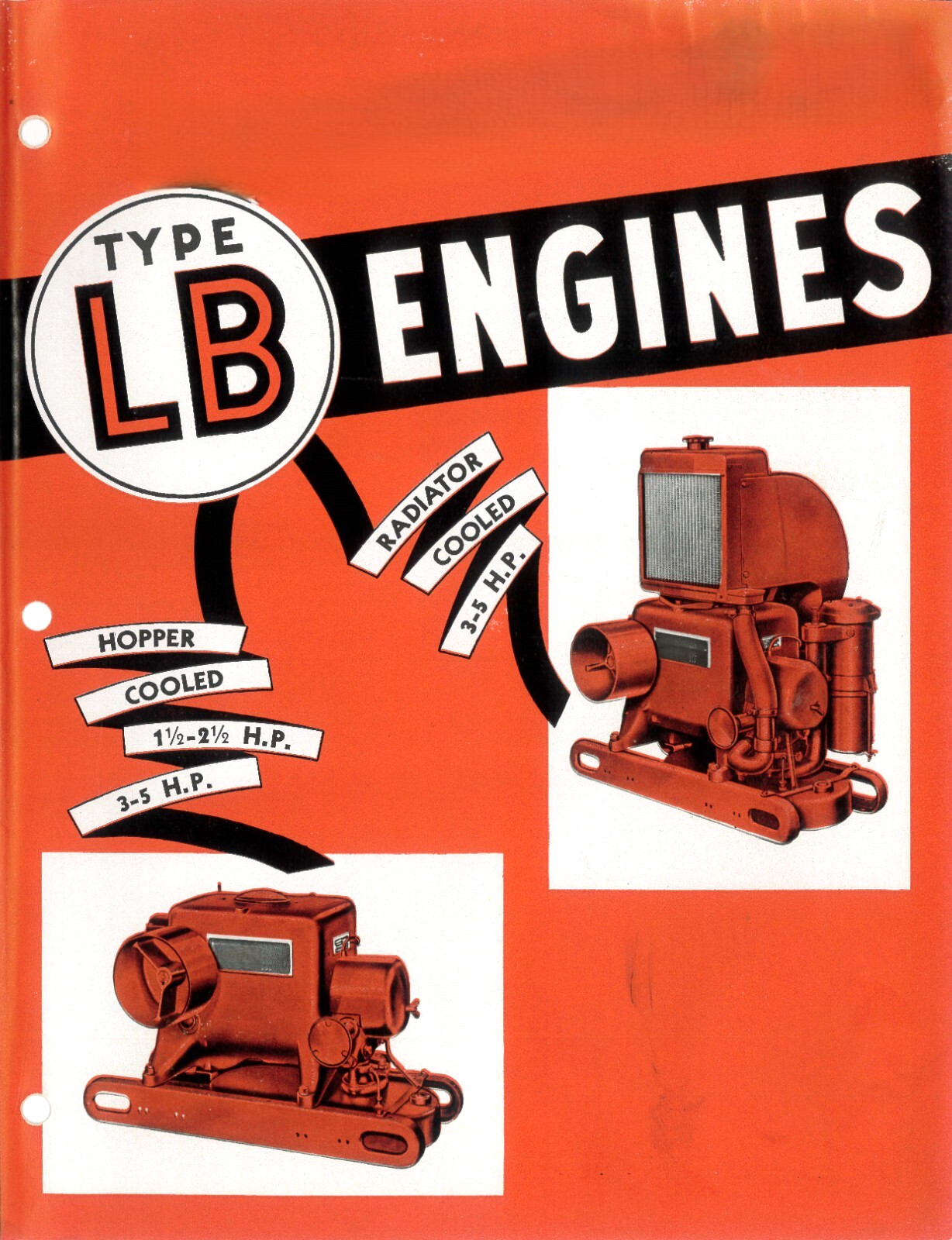 IH McCormick-Deering International Type LB Stationary Engines Color Brochure IHC