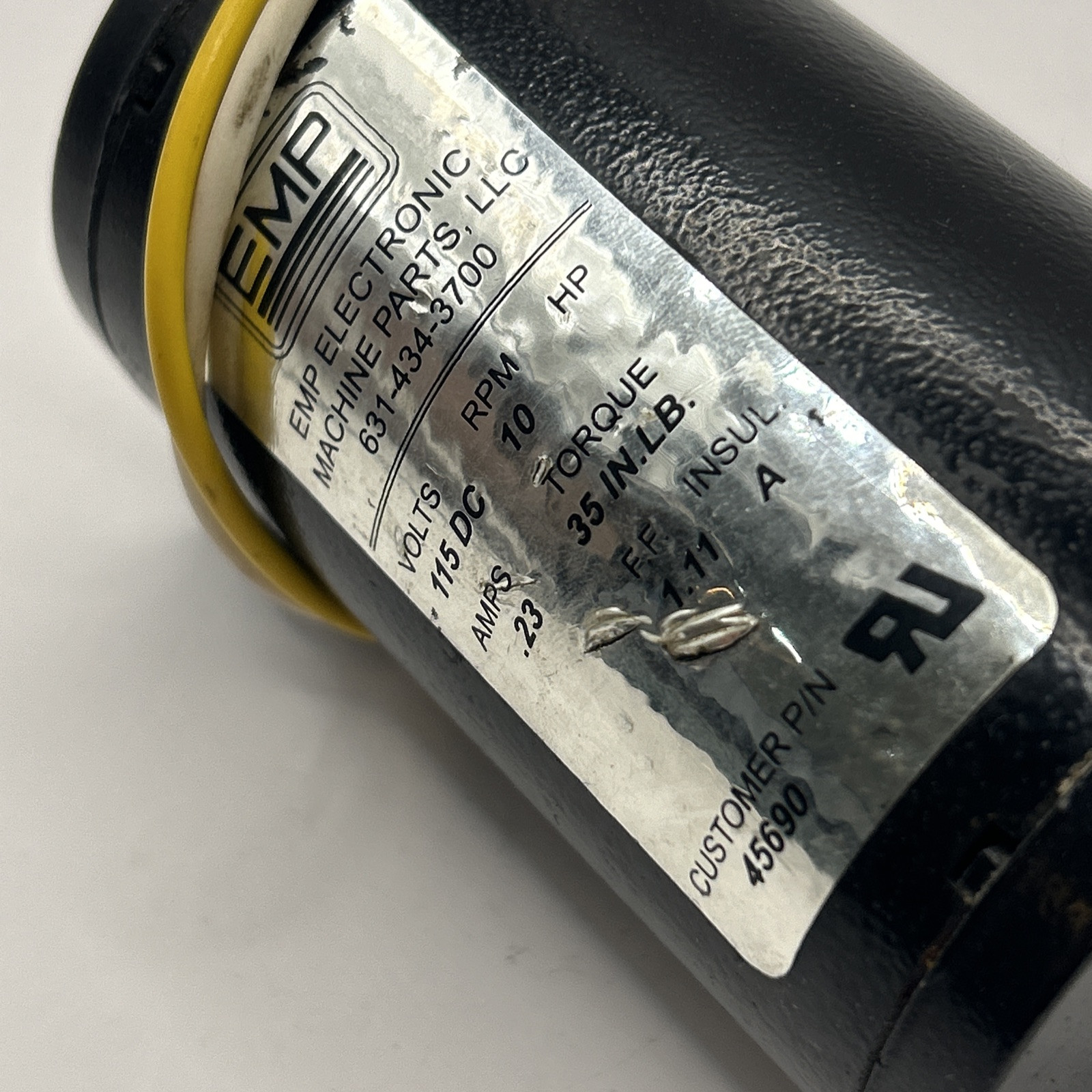 EMP 45690 Correction Motor 115DC 10 RPM 35 IN. LB TORQUE