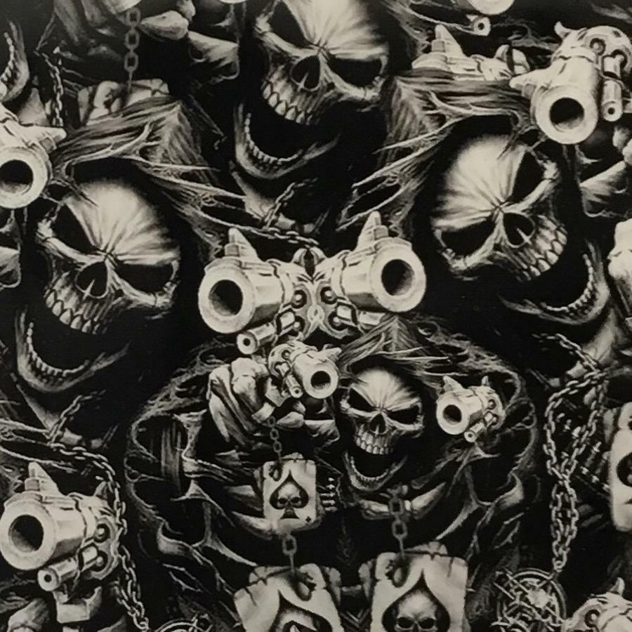 hydrographic film / activator Street Life Skulls hydro dip dipping wizard