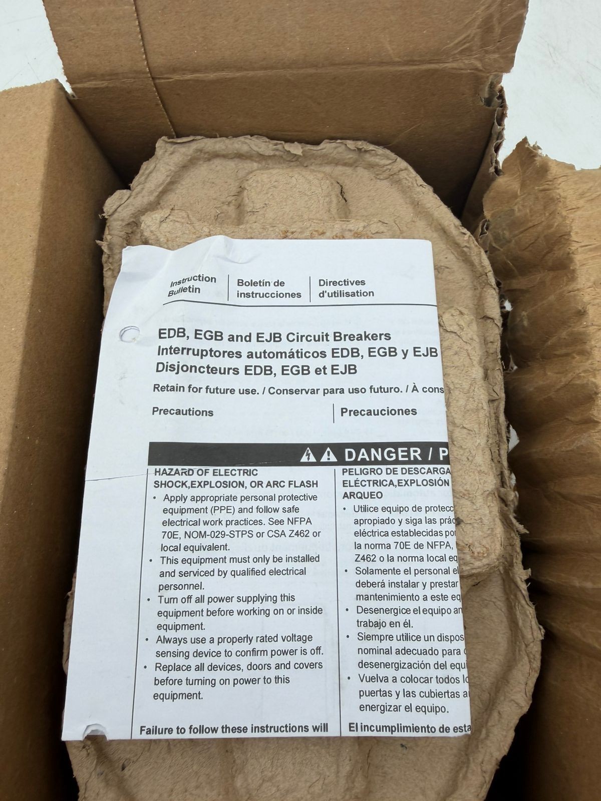 SCHNEIDER SQUARE D EDB34125 CIRCUIT BREAKER 125A 3 POLES