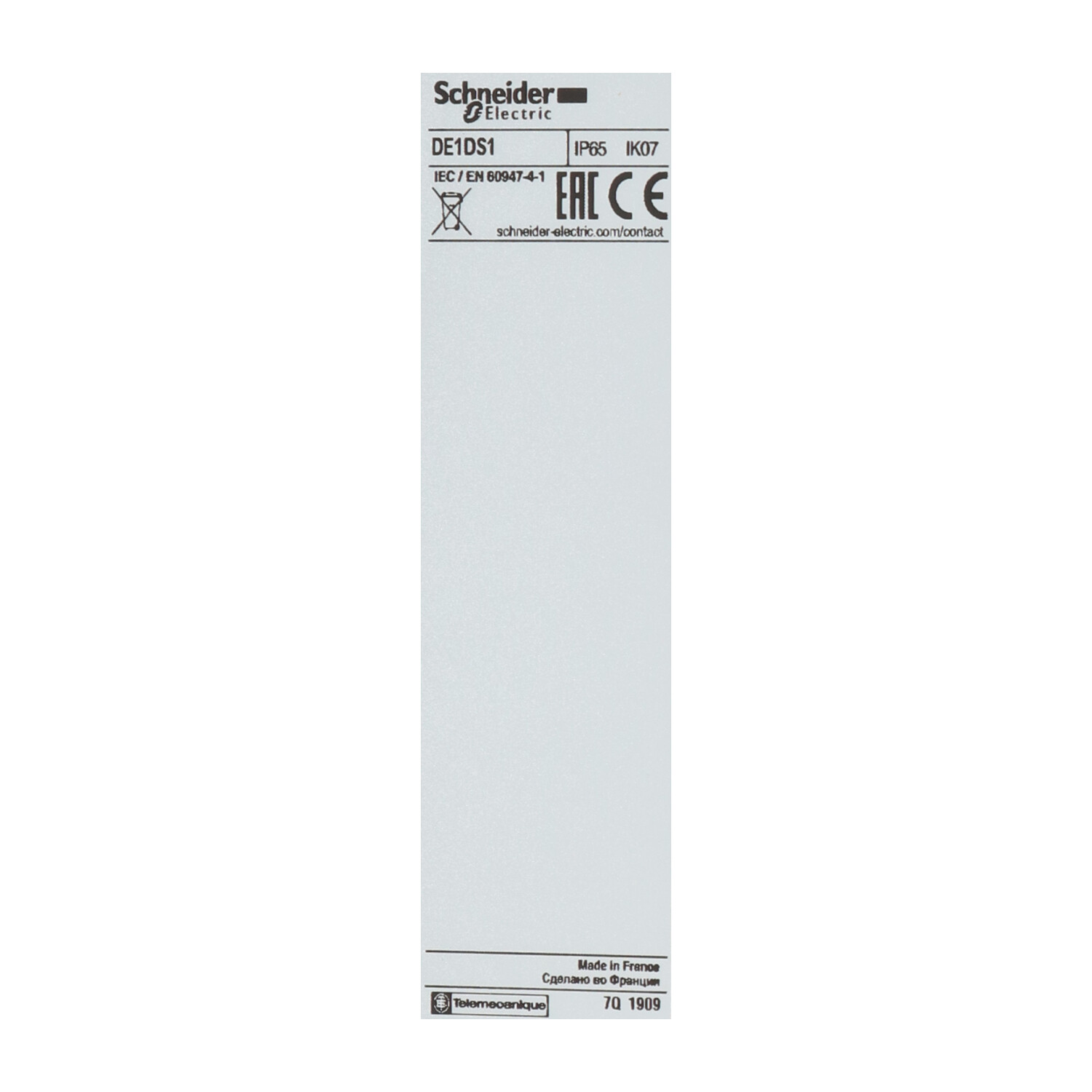 Schneider Electric DE1DS1 Empty Box For Contactors New NFP