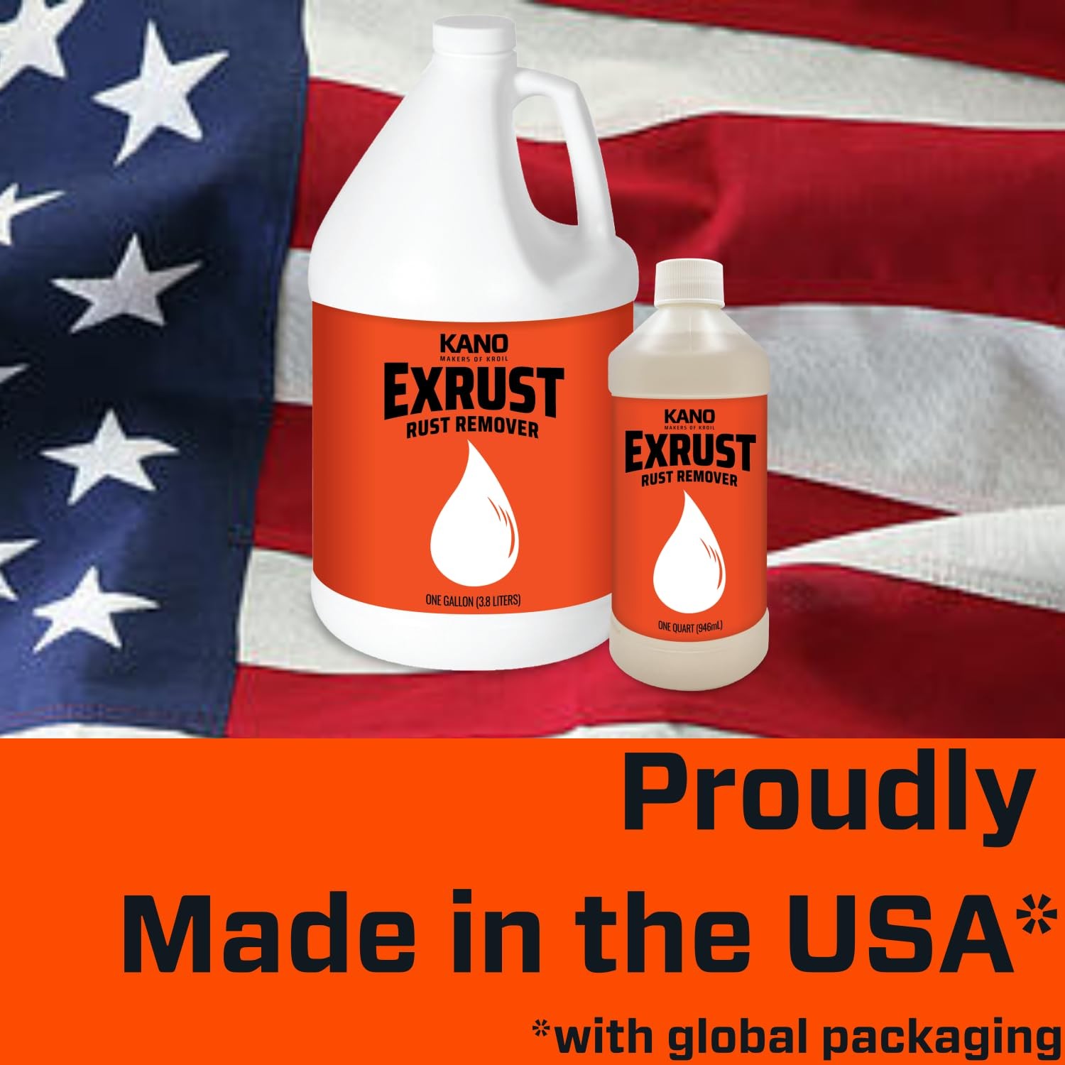 KROIL Kano Exrust Industrial Strength Rust Remover (Liquid-16oz Bottle-Single)