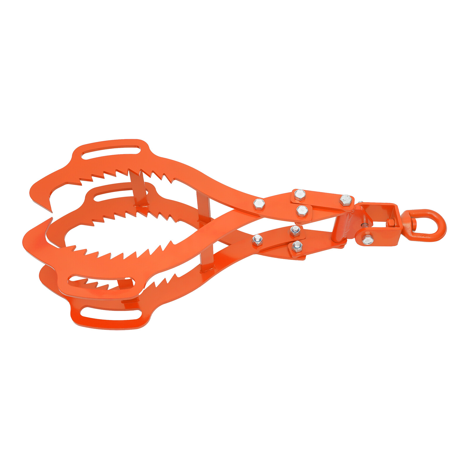 28in Log Lifting Tongs, Tractor Grapple, Heavy Duty,4 Claw Timber Carbon Steel
