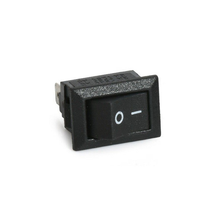 1/2″ x 3/4″ SPST On/Off Black Rocker Switch Rectangular DC 12V/5A 10A/125V AC